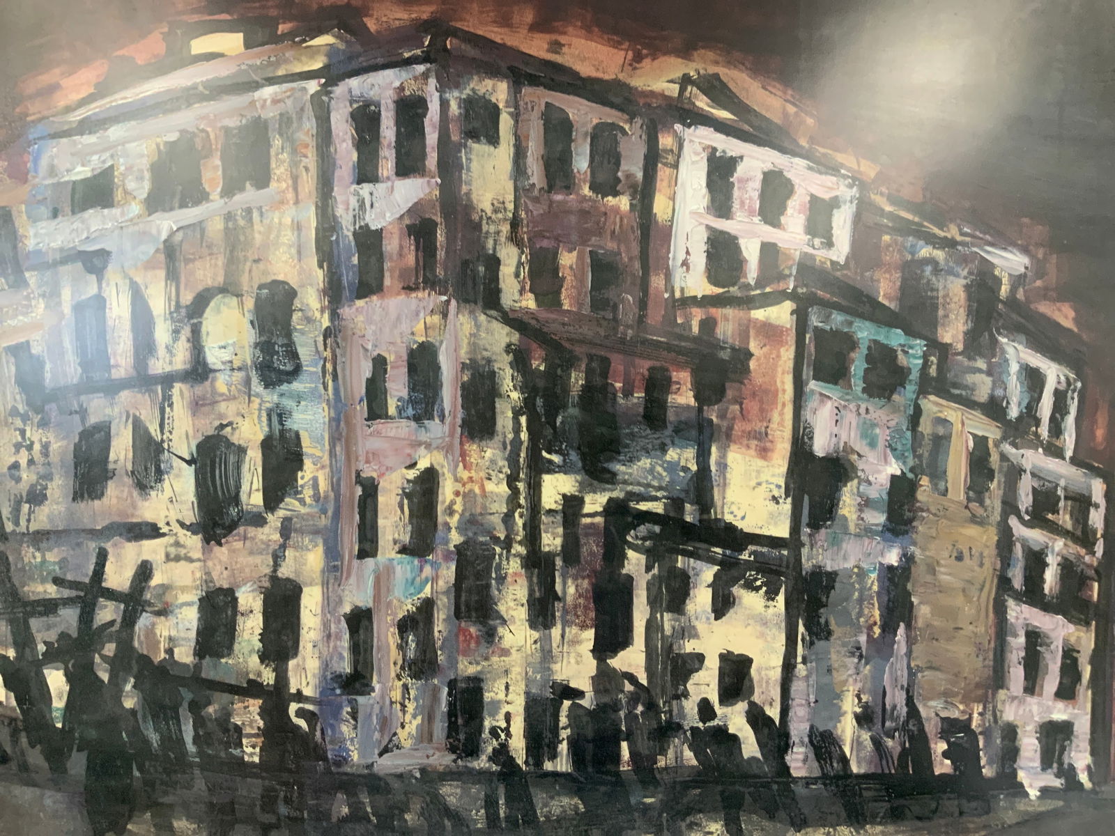 Cityscape Acrylic Painting On Paper (1 of 7)