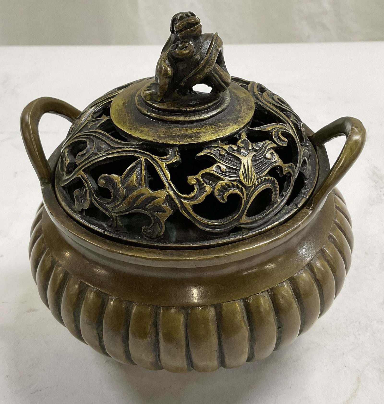 Chinese Bronze Hand Carved Incense Burner (1 of 7)