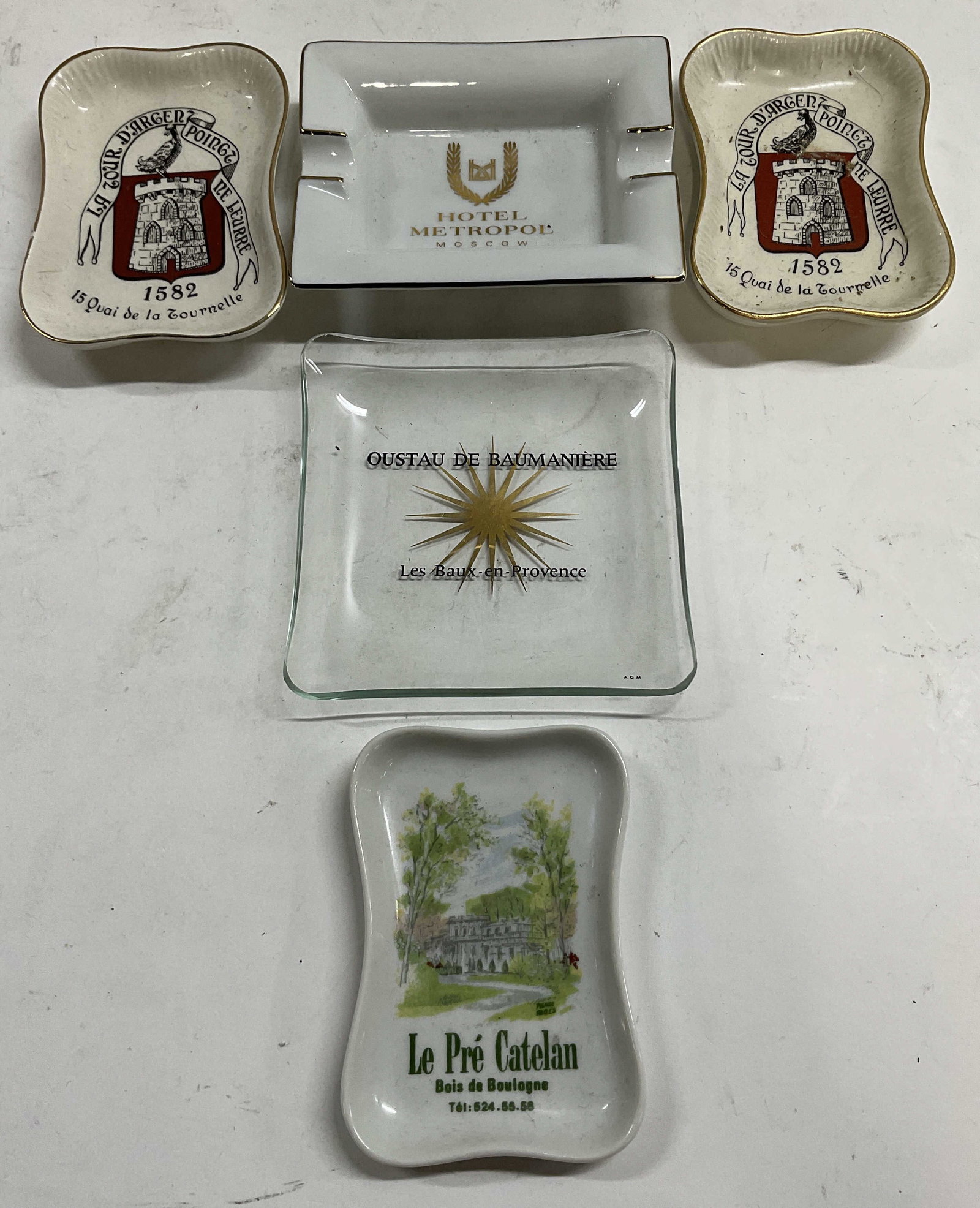 Lot5 Souvenir Ashtrays. Limoges Longchamp FRANCE (1 of 17)