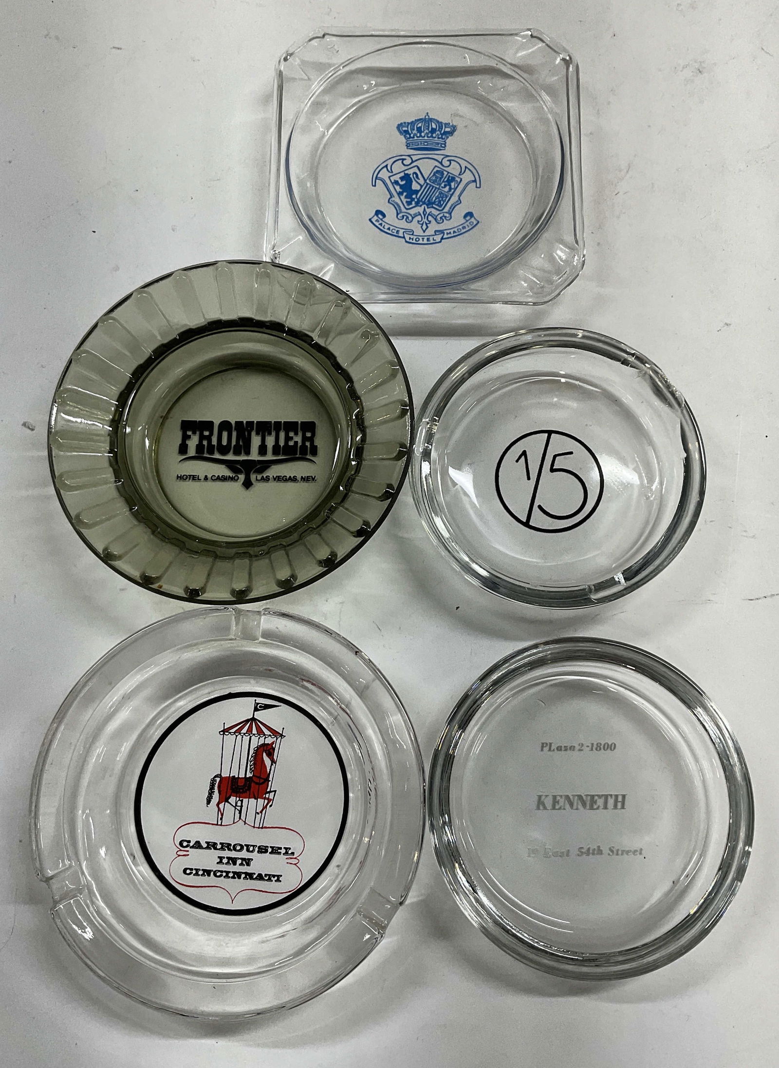 Lot 5 Glass Souvenir Ashtrays Spain. (1 of 12)