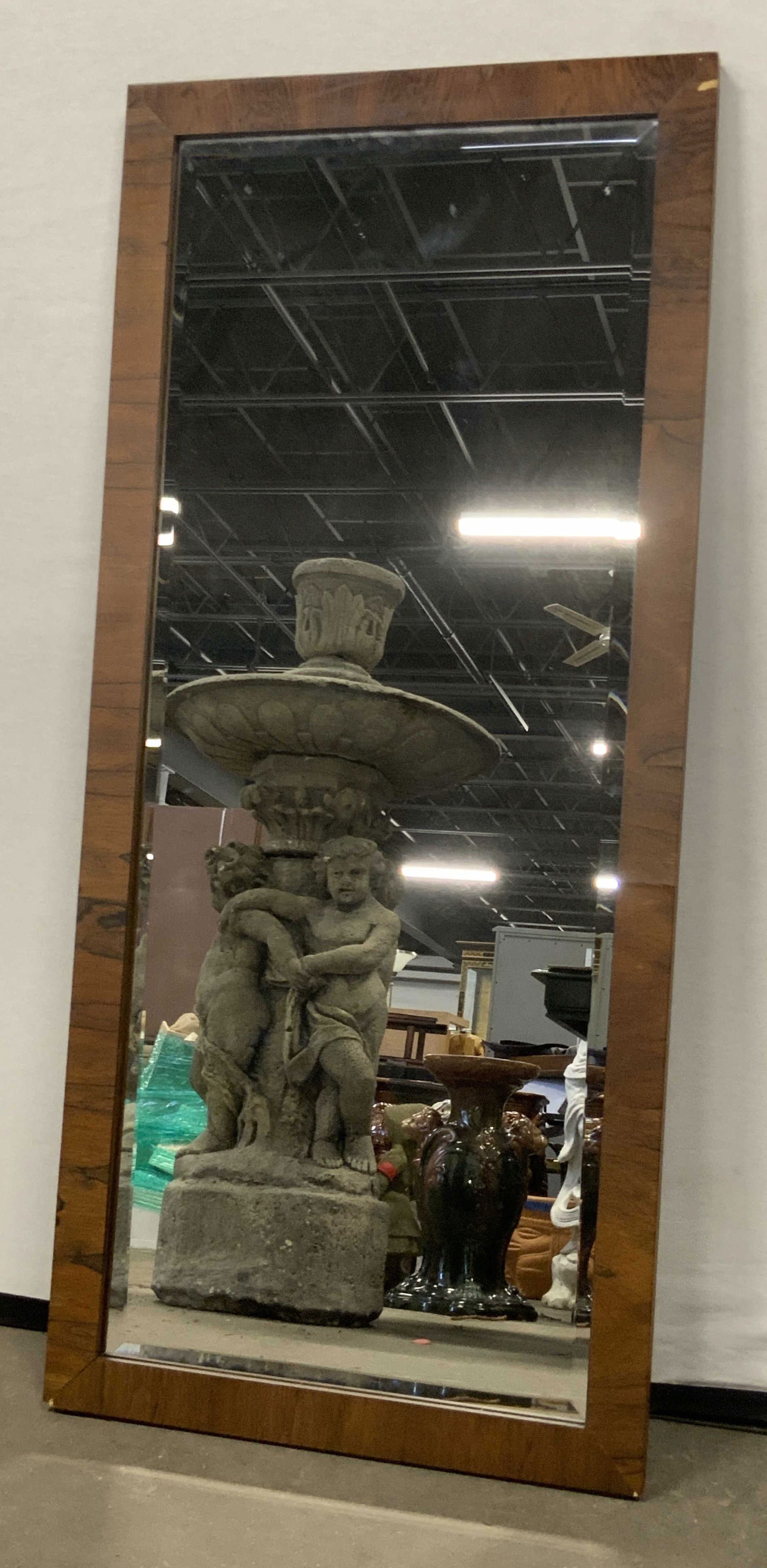 Vintage Rectangular Wooden Wall Floor Mirror 3.9ft (1 of 12)