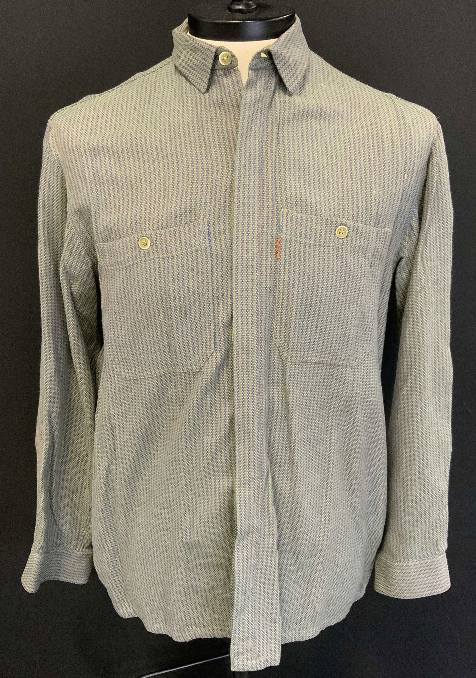 Vtg MISSONI Uomo Green Button Up Shirt italy (1 of 8)