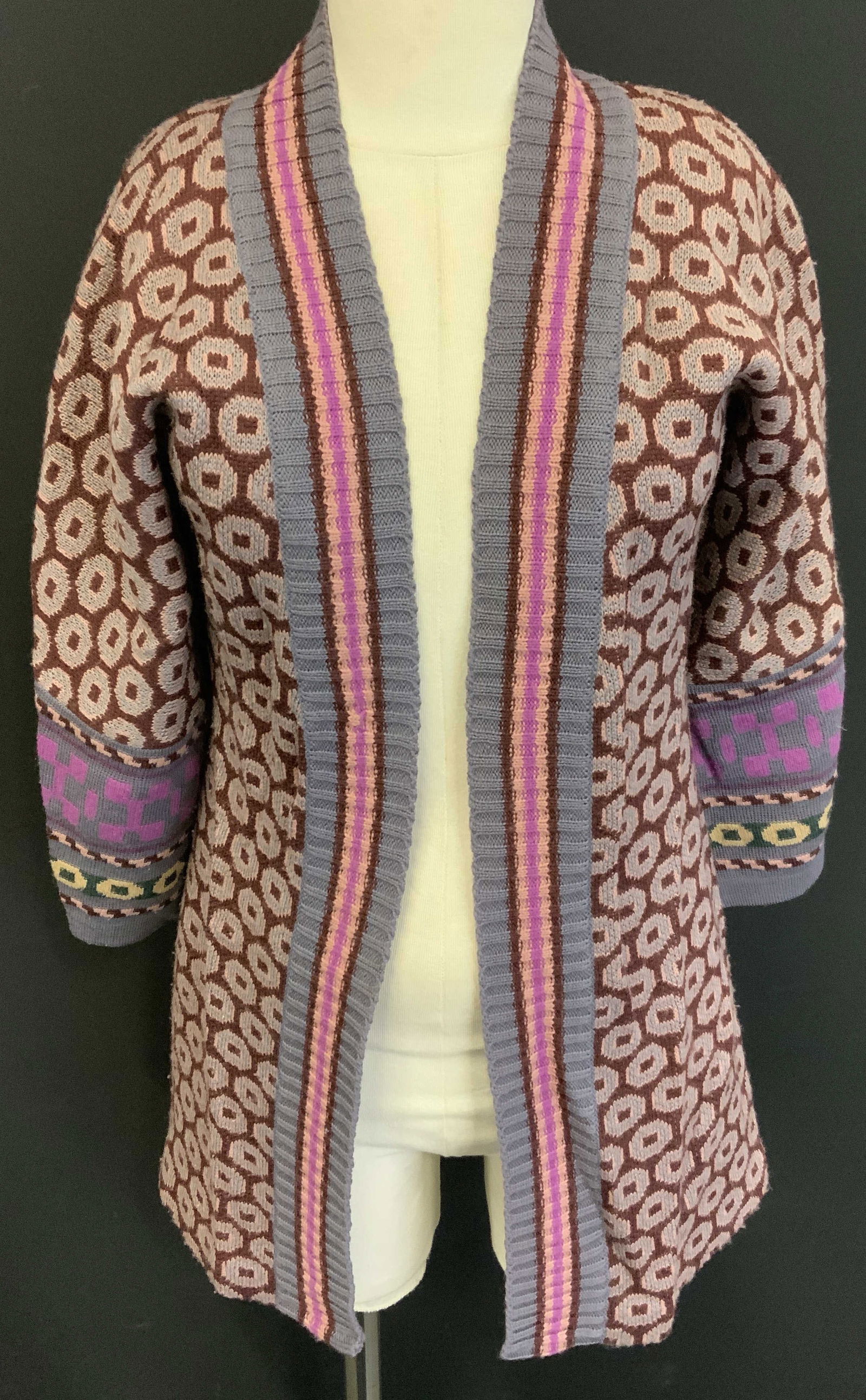 Purple Wool Knit Cardigan, British Hong Kong (1 of 8)