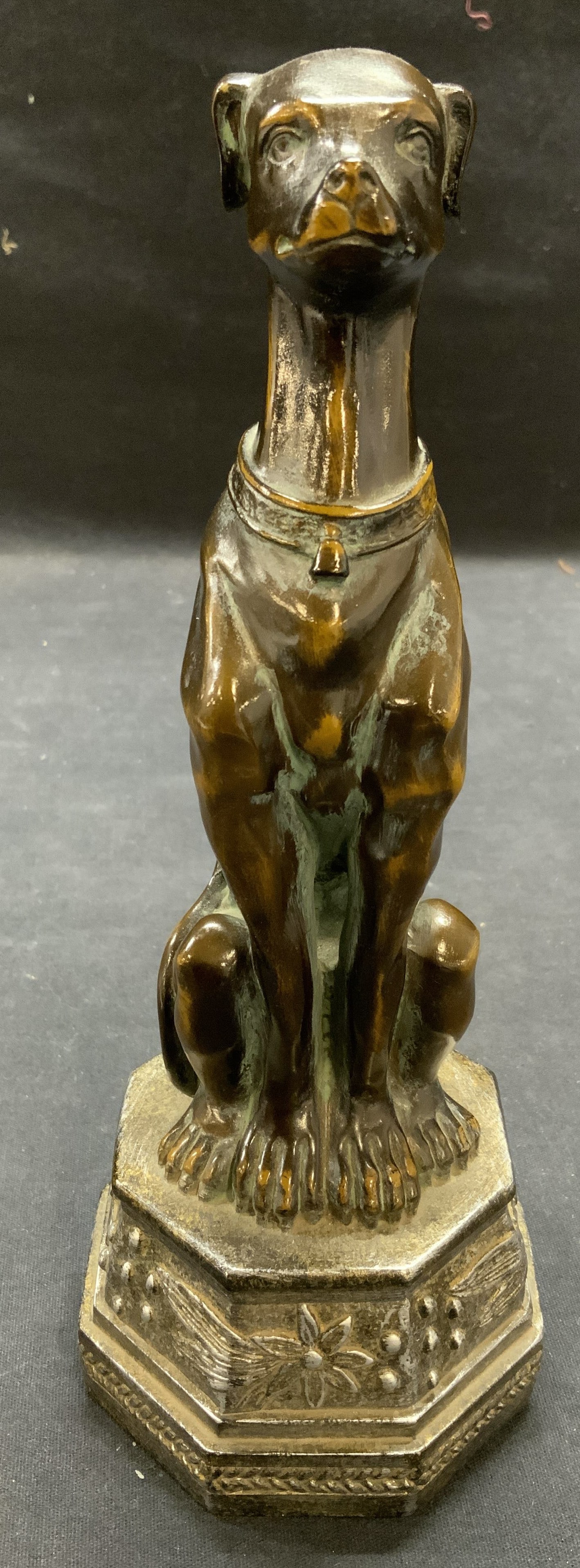 Heavy Bronze Style Dog Figural (1 of 6)