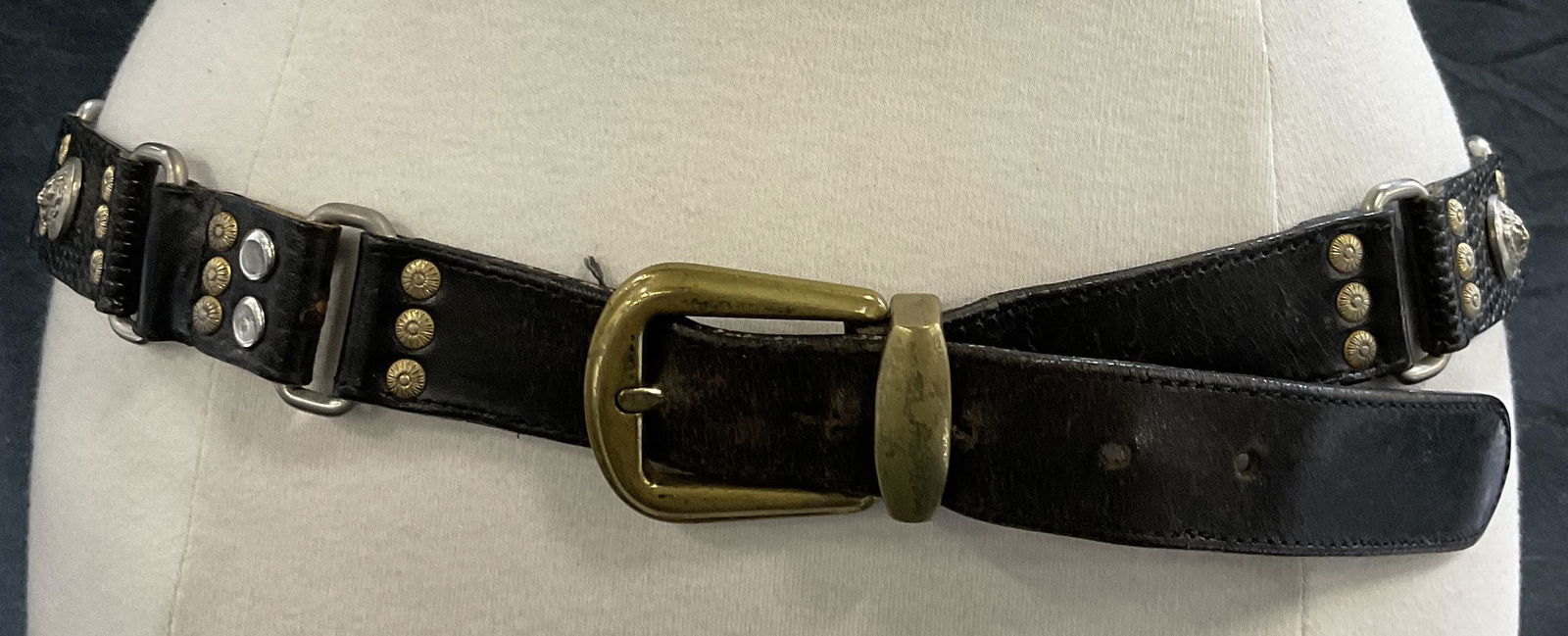 VERSUS BY GIANNI VERSACE Studded Leather Belt (1 of 7)