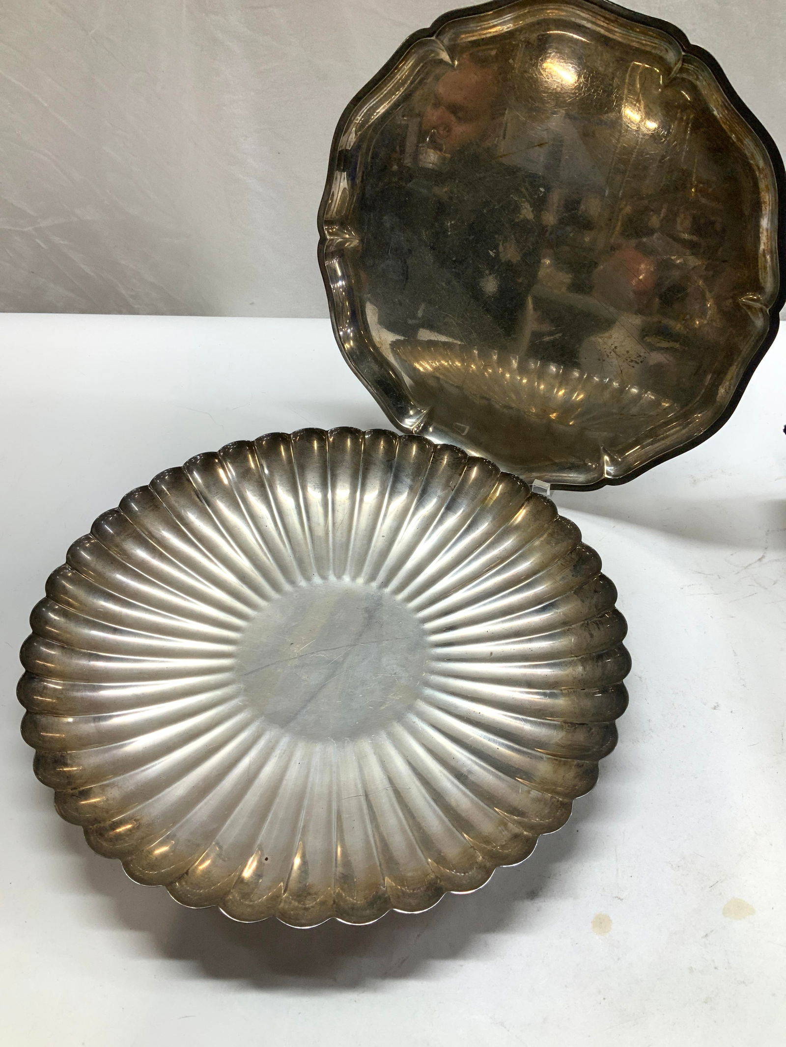 2 Vintage Silver Plate Platters Reed&Barton 1853 + (1 of 7)