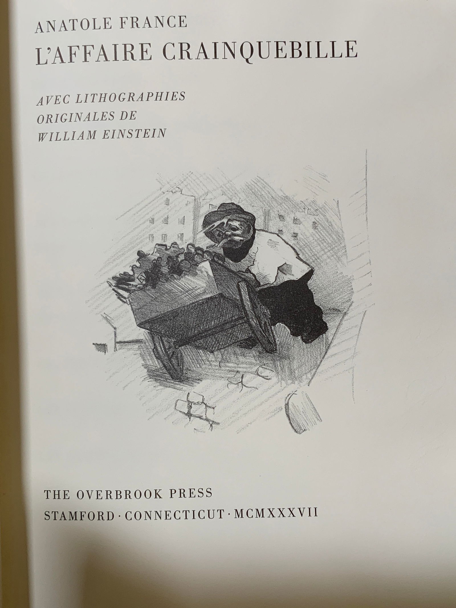 LAffaire Crainquebille Anatole France Book, Illust (1 of 11)