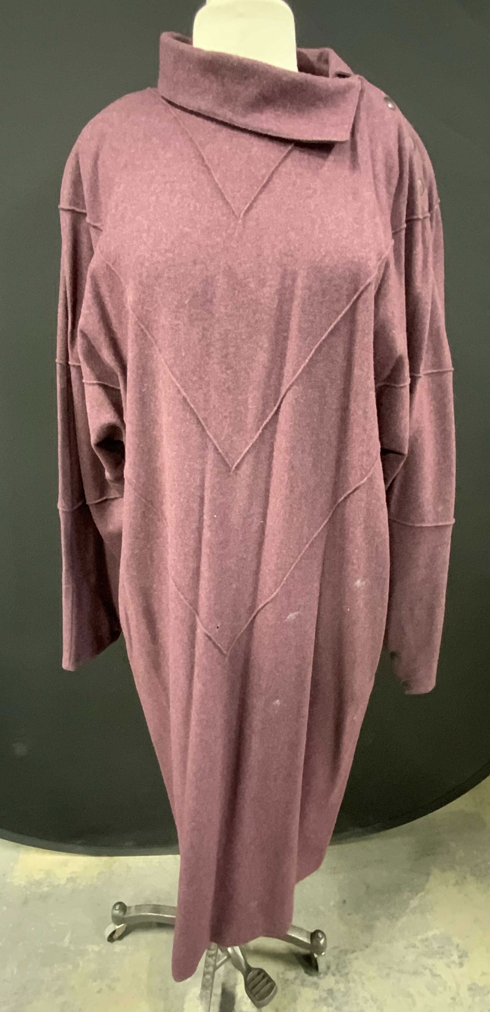 Krizia II Purple Wool Sweater Dress, Italy (1 of 8)