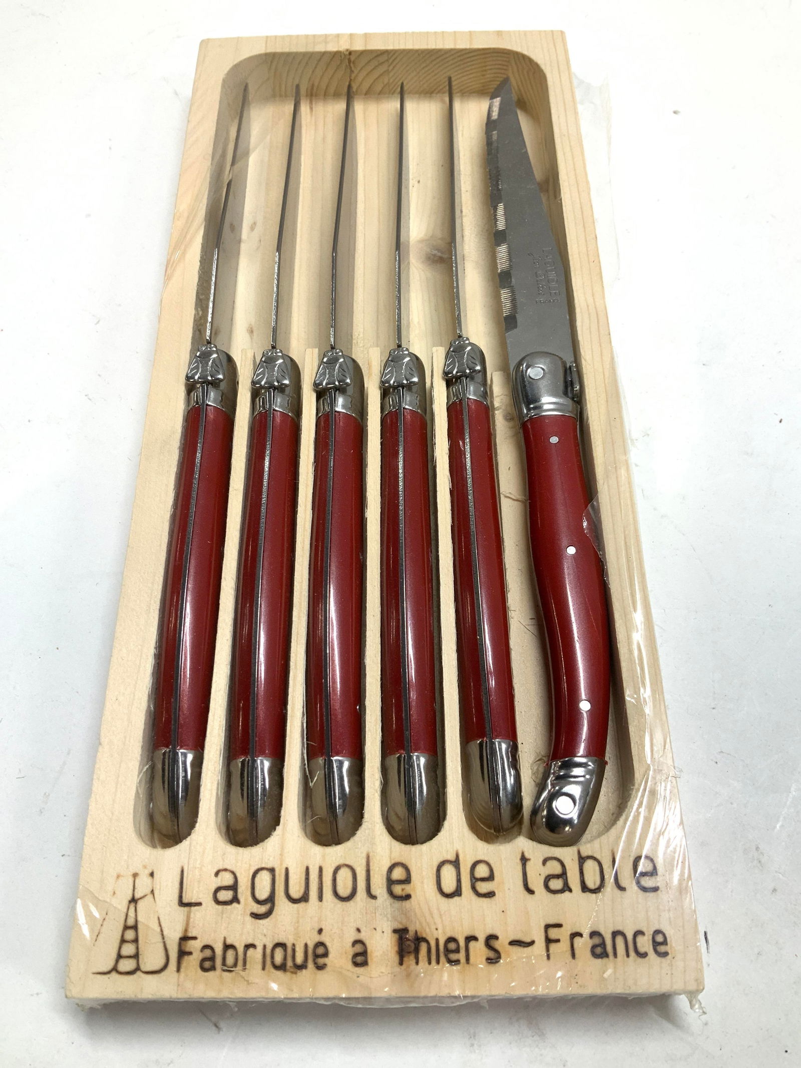 6 LAGUIOLE by Jean DUBOST Steak Knives, France (1 of 6)
