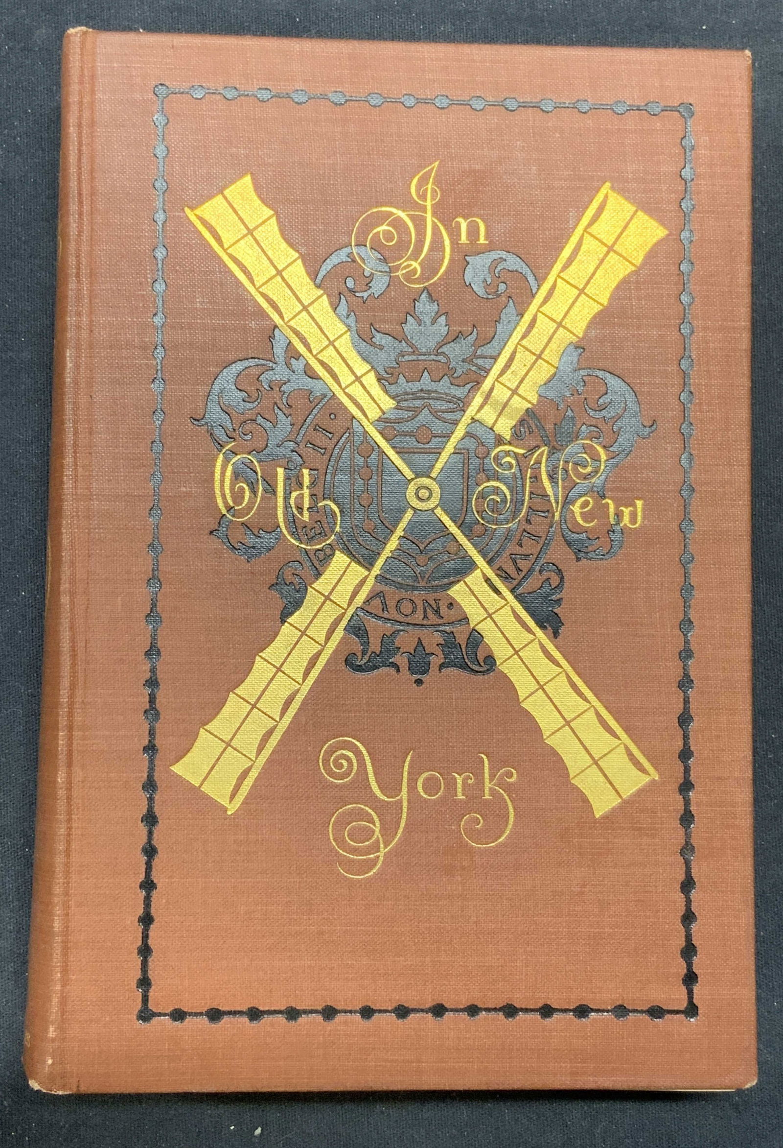 1894 Old New York, Janvier, Illustrated: Hardcover copy of In Old New York by Thomas A. Janvier. Published by Harper and Brothers, 1894. Contains illustrations and maps. Wear to cover, pages, and spine consistent with exposure. Binding is lo