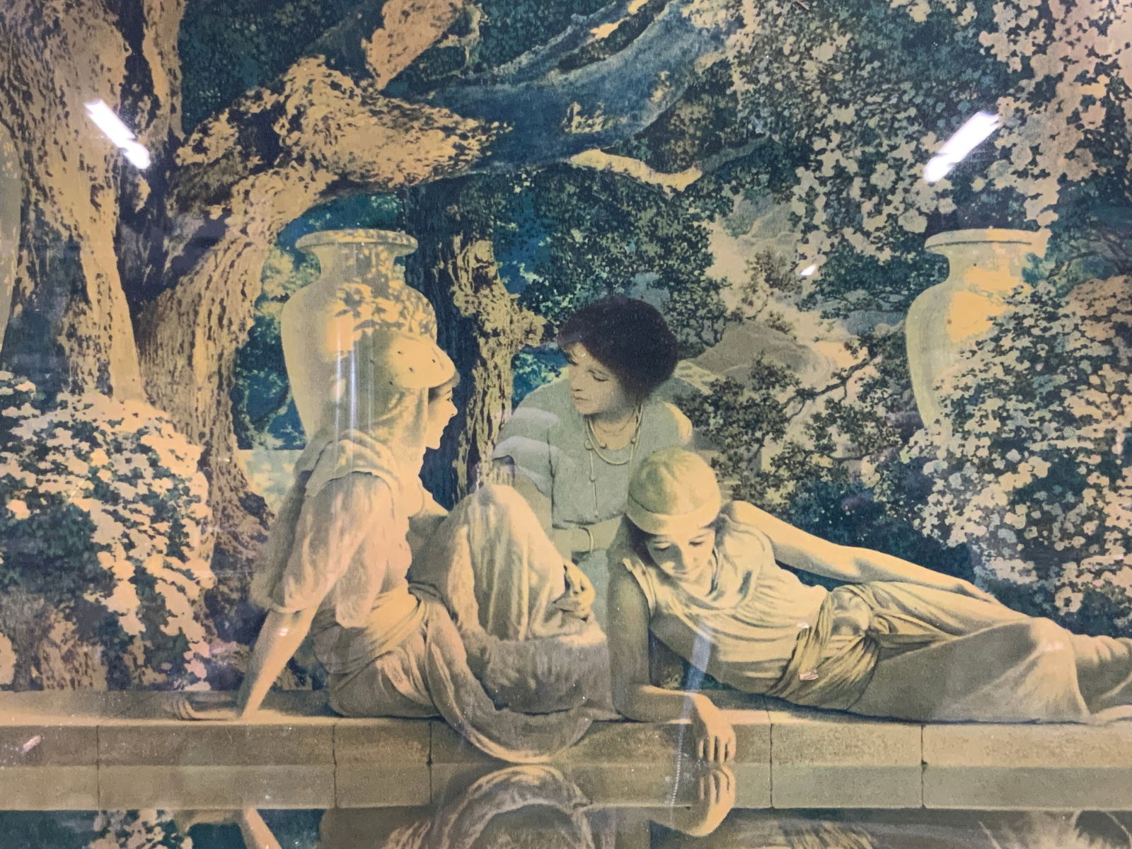 Framed Maxfield Parish Garden Of Allah Lithograph (1 of 9)