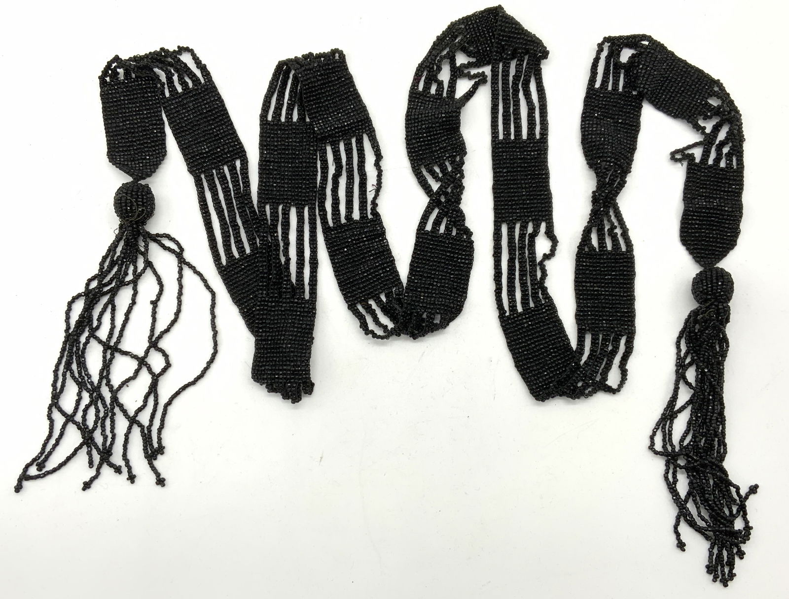 Black Beaded Tassel Belt Accessory (1 of 6)