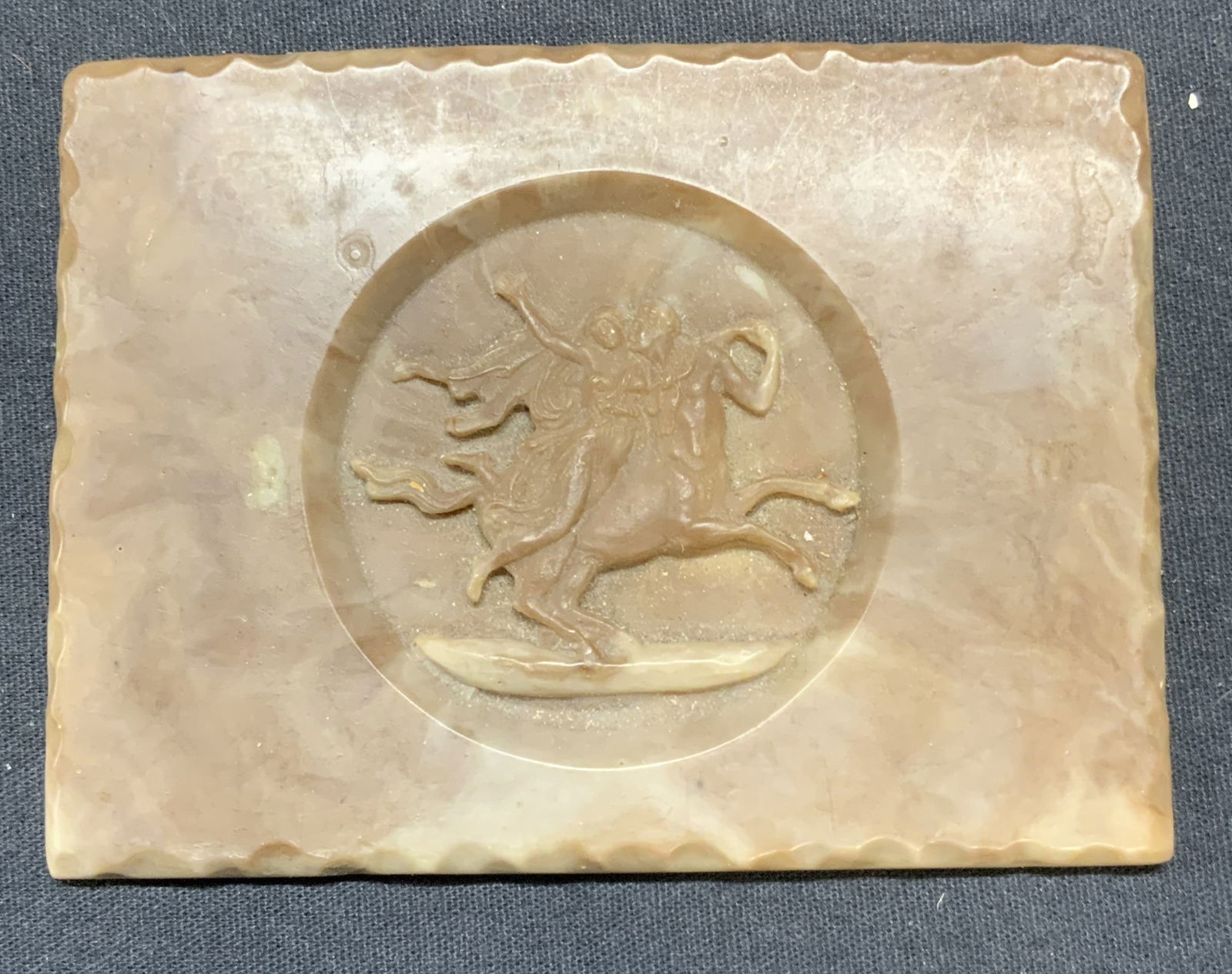 Beige Marbleized Greco Roman Figural Plaque (1 of 7)