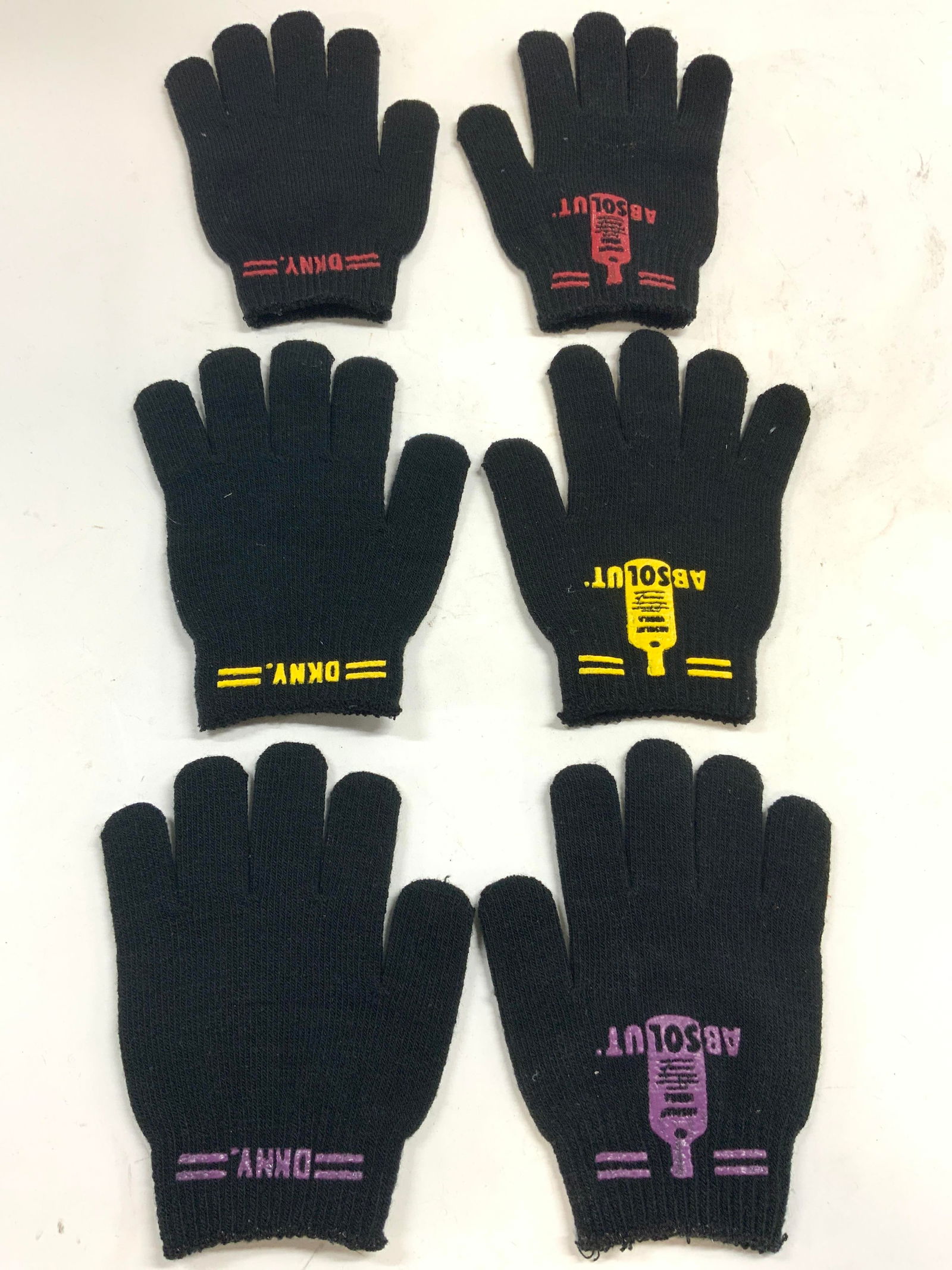 DKNY ABSOLUT VODKA 3 Pairs Gloves (1 of 7)