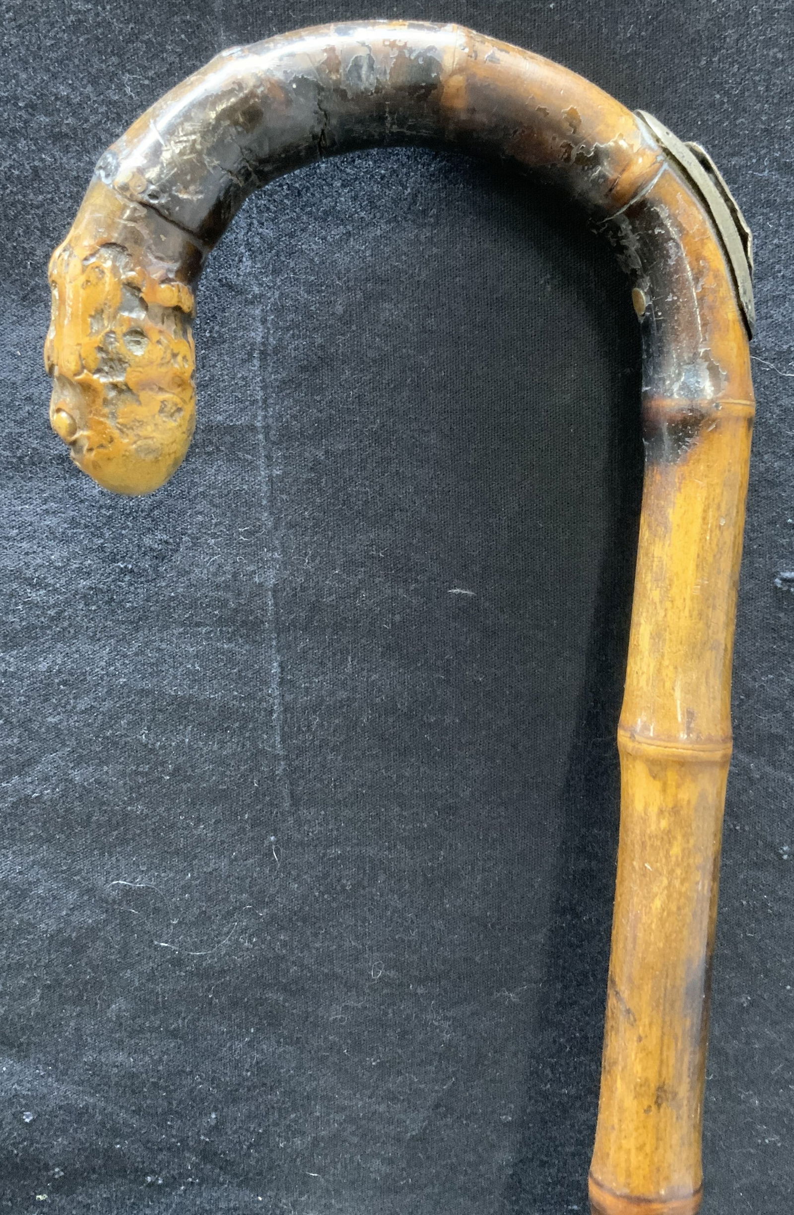 Vintage RW Sterling Silver & Bamboo Cane 2ft10in (1 of 7)