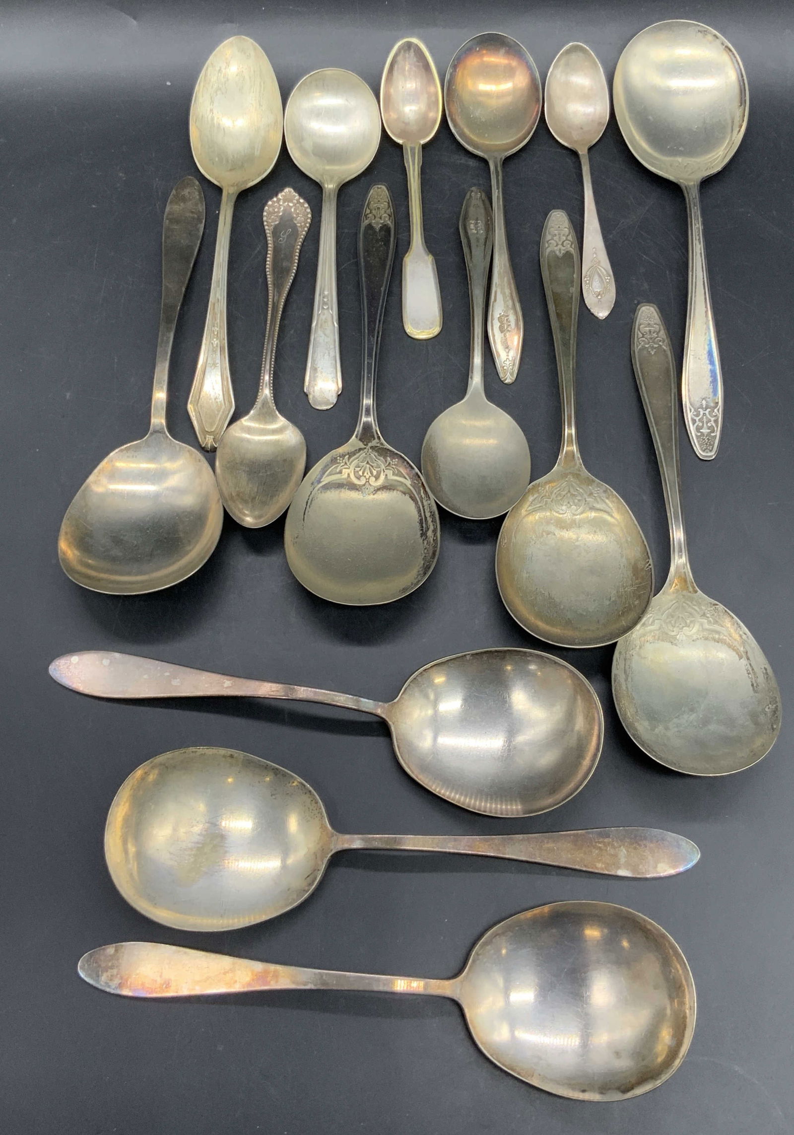Lot 15 Vntg Sterling Silver & Silver Plated Spoons (1 of 18)