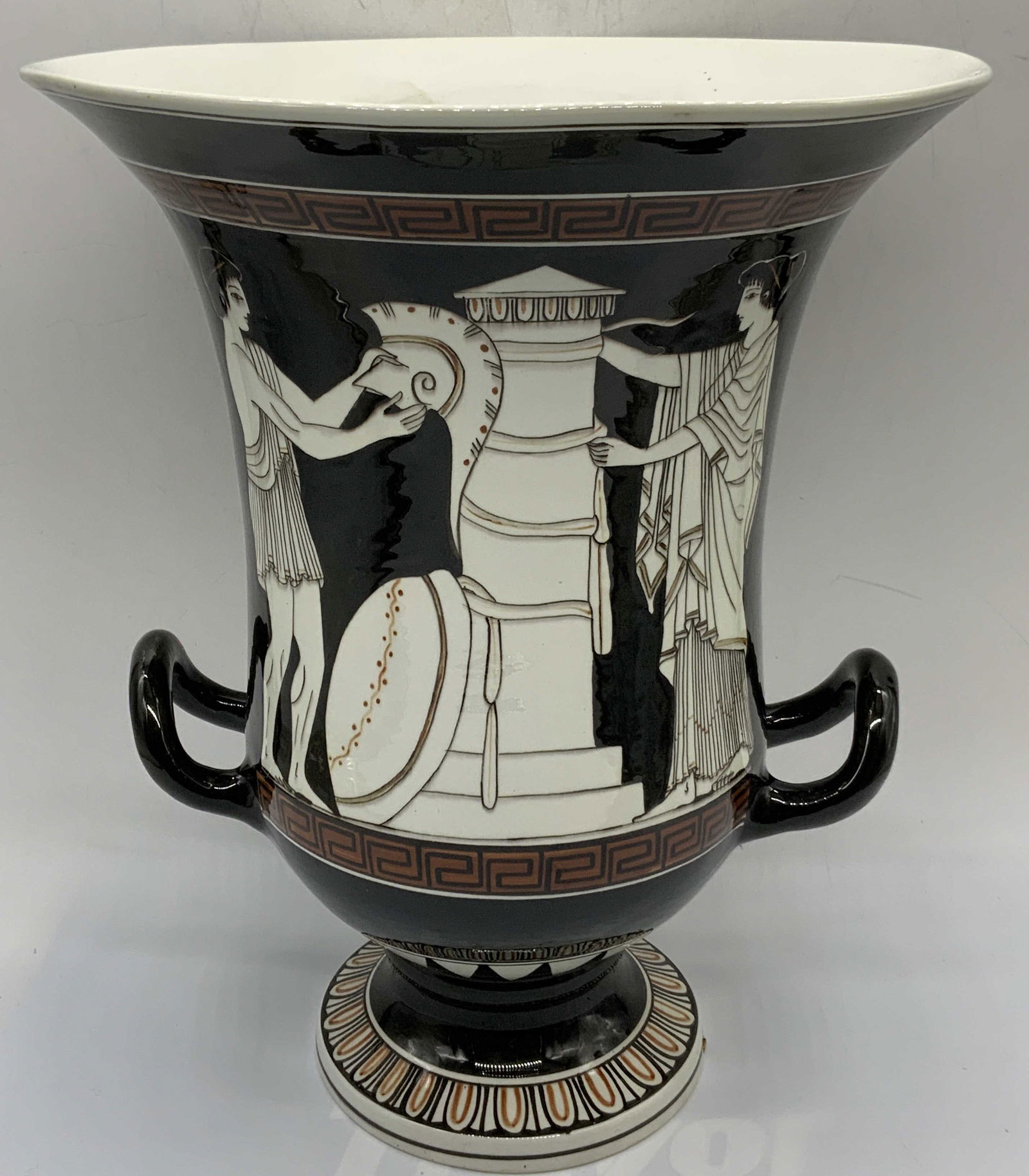 Vtg Handmade Greek Ceramic Figural Urn (1 of 8)