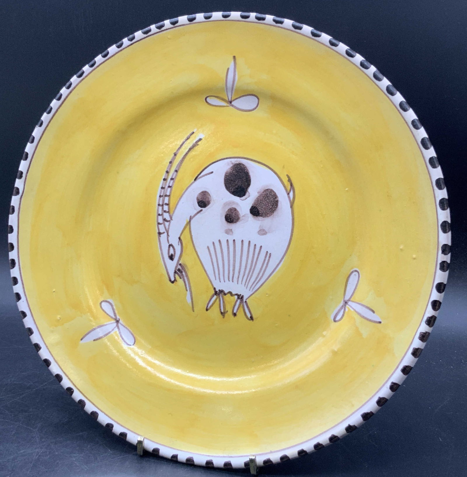 CAS VIETRI Vntg Hand Painted Pottery Plate Italy (1 of 9)