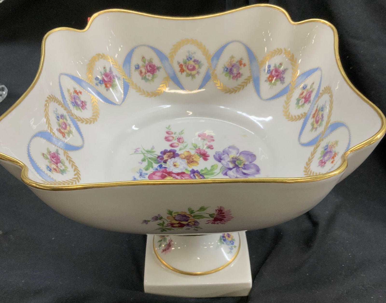 Limoges France Floral & Gilt Porcelain Tazza Bowl (1 of 11)