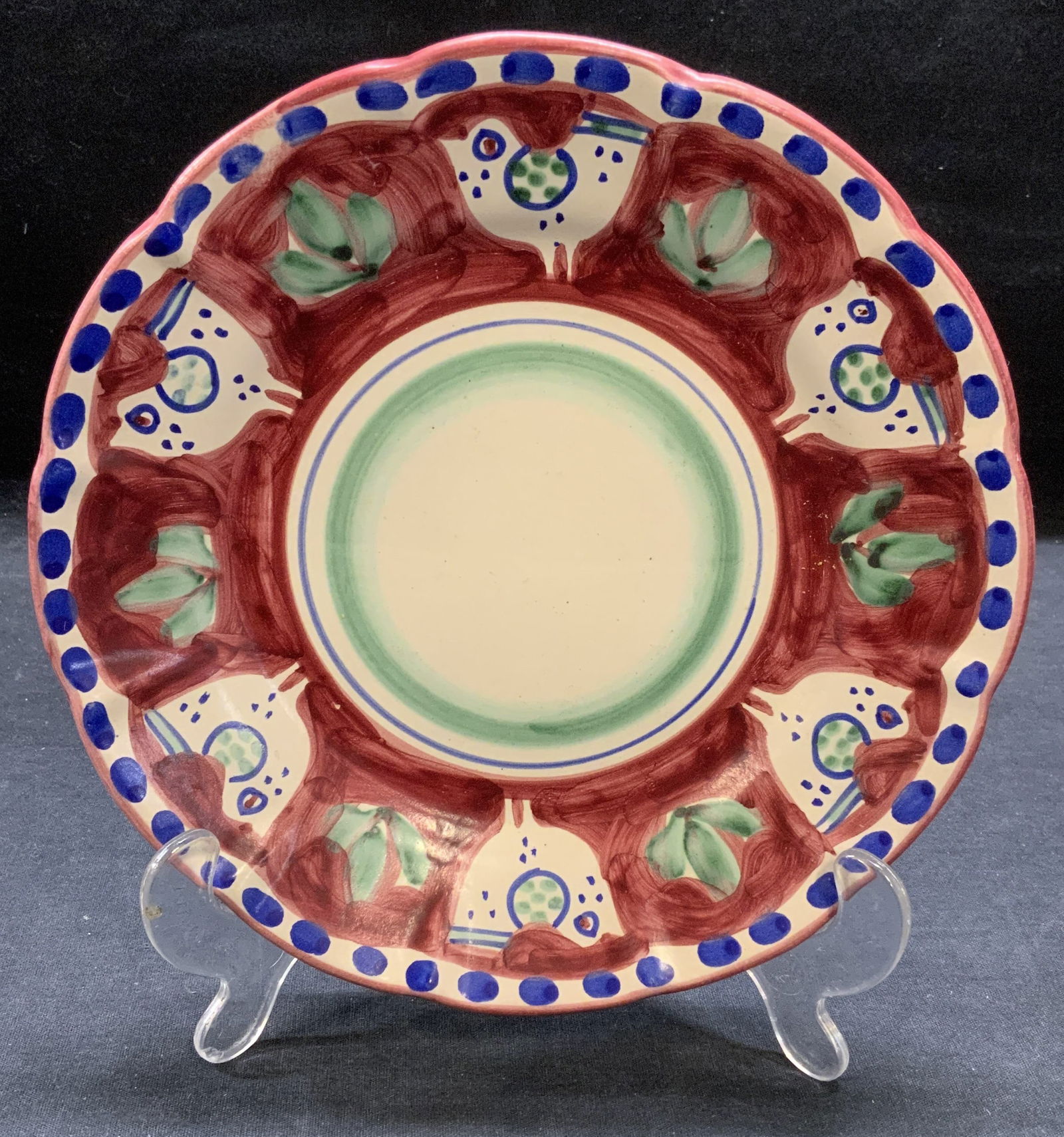 Vtg SOLIMENE VIETRI Ceramic Bird Bowl, Italy (1 of 6)