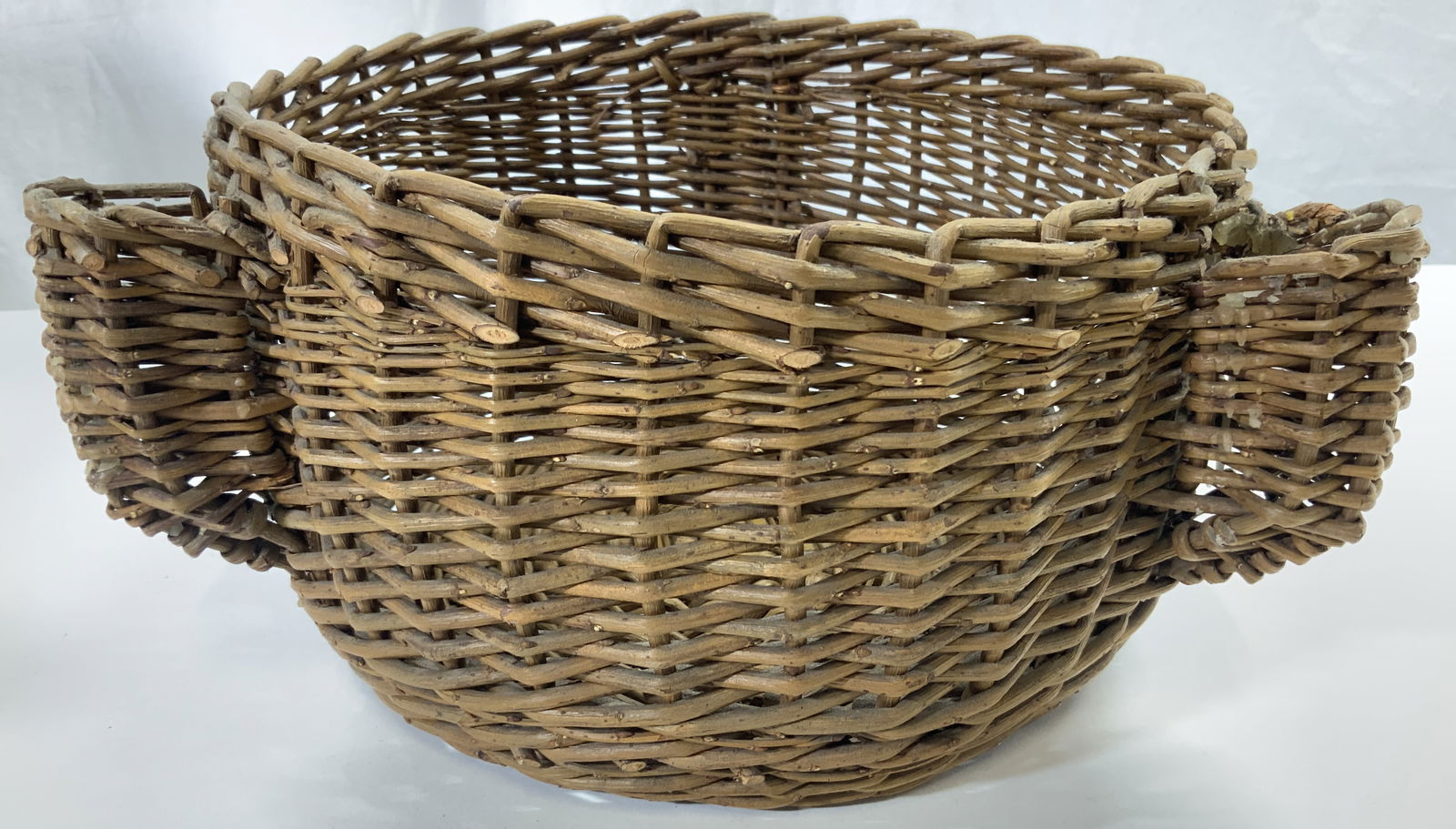 Vintage Multi Pocket Woven Wicker Basket (1 of 7)