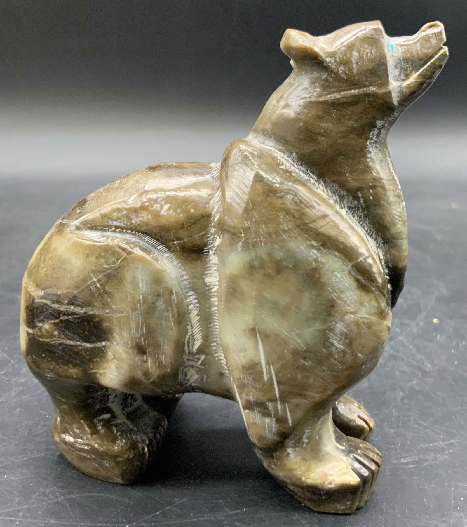 Carved Natural Stone Bear Figural (1 of 10)