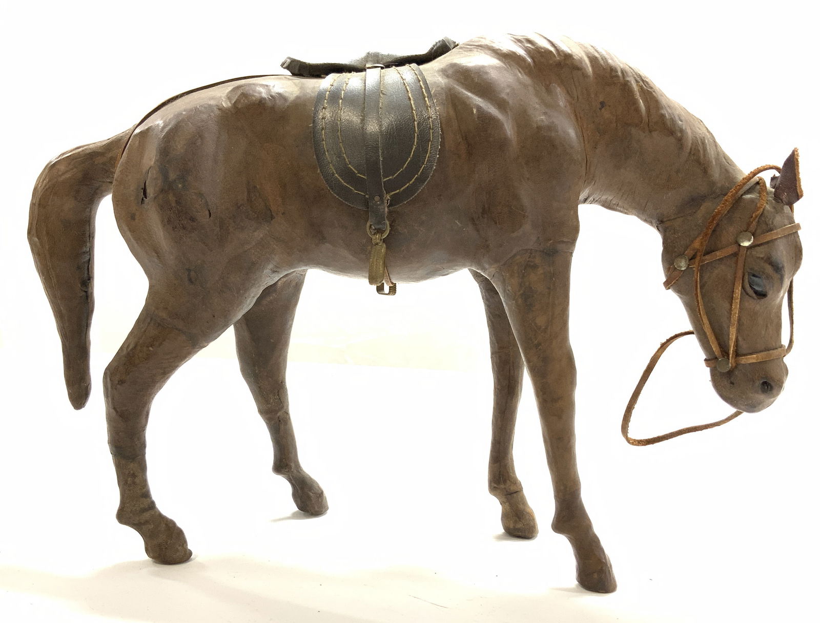 Artisan Leather Covered Horse Figural (1 of 8)