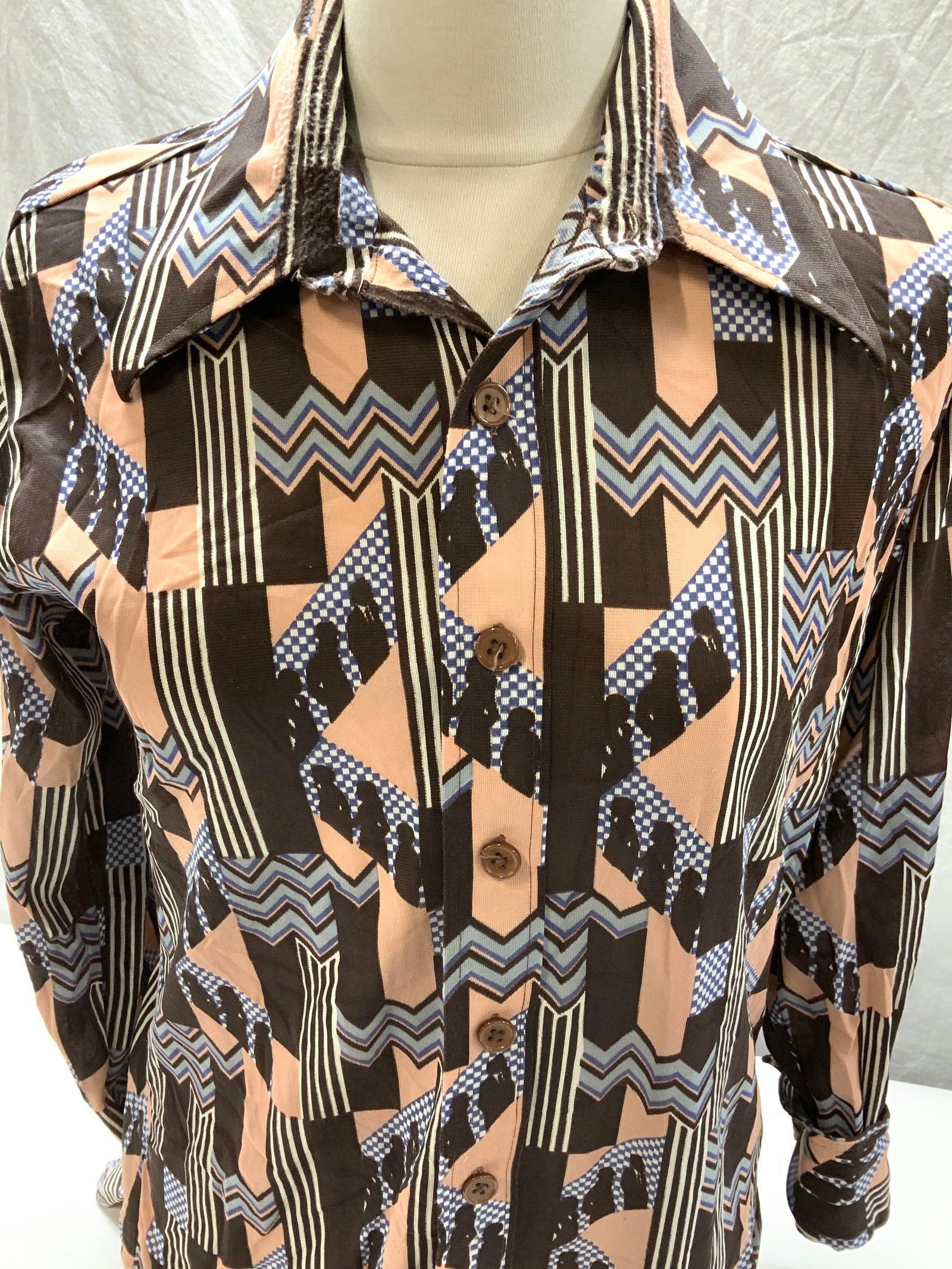 Saks Fifth Ave Heringbone Mod Button Down Shirt (1 of 8)