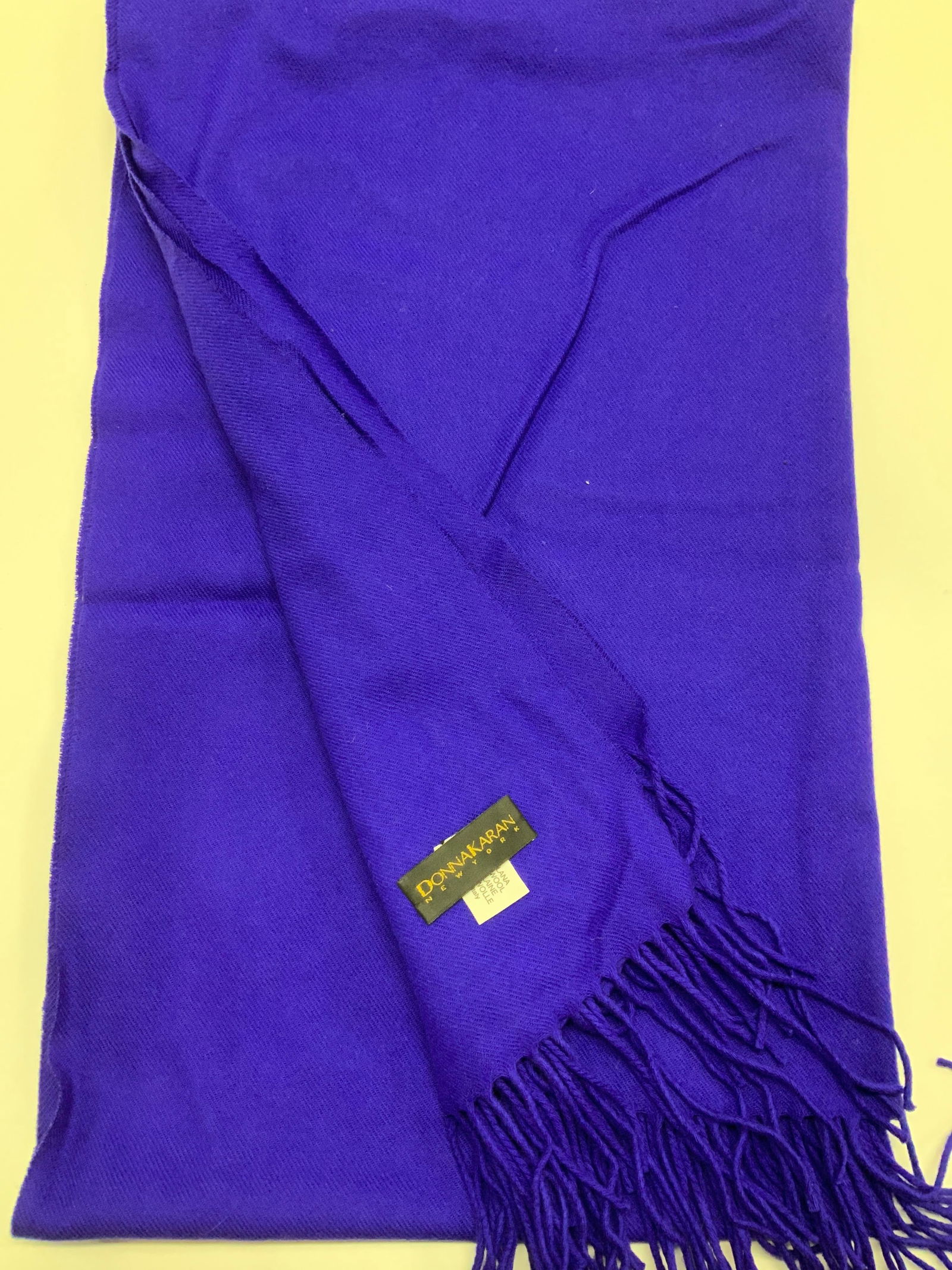 Donna Karen Wool Tassel Shawl, Italy (1 of 6)
