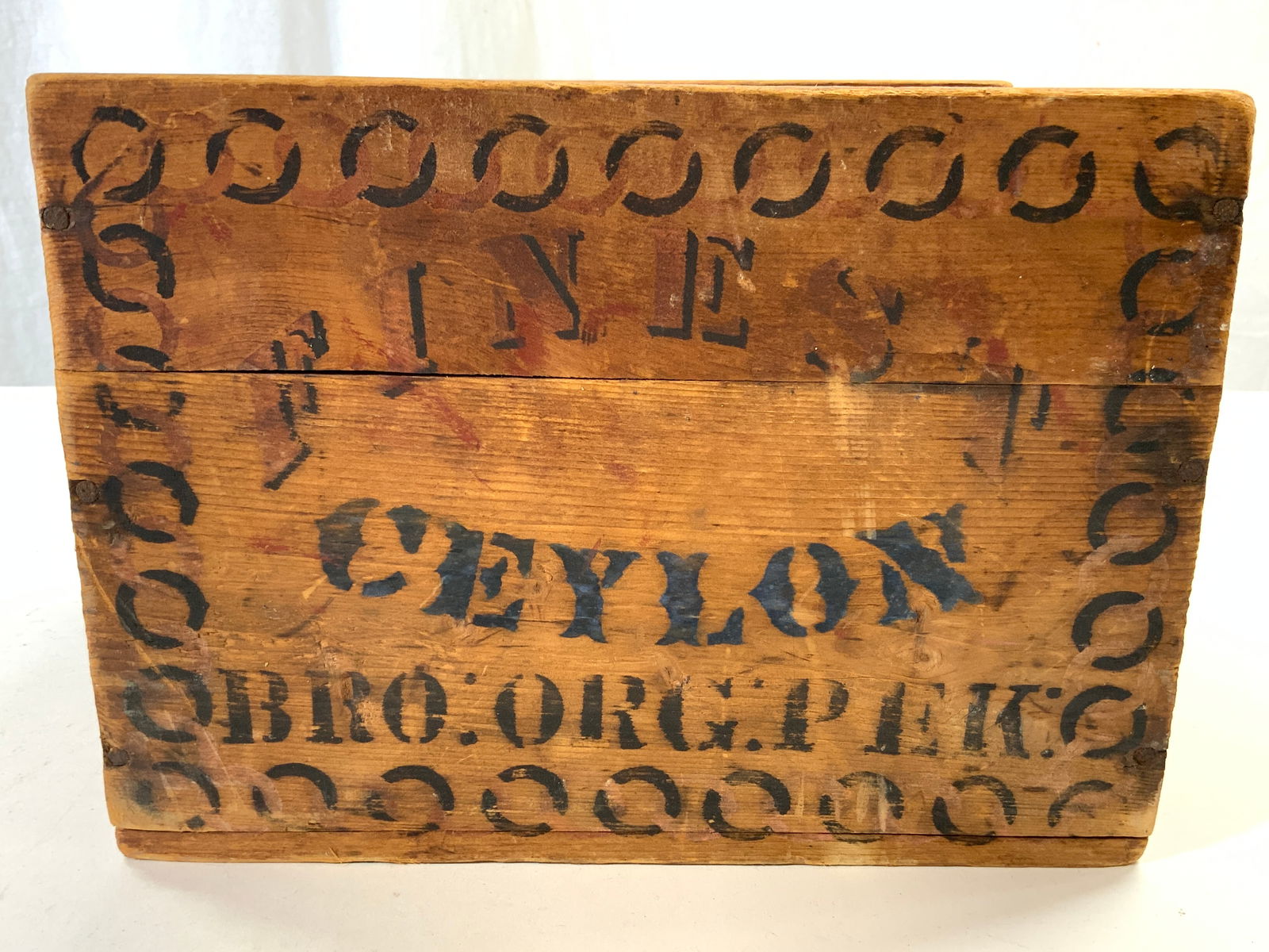 CEYLON Vintage Wooden Tea Crate (1 of 7)
