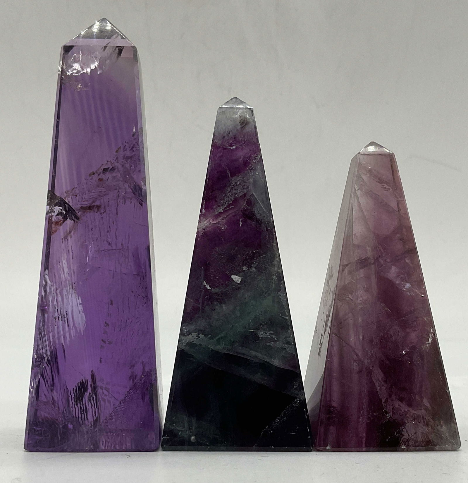 Lot 3 Magenta Flourite Obelisks (1 of 7)