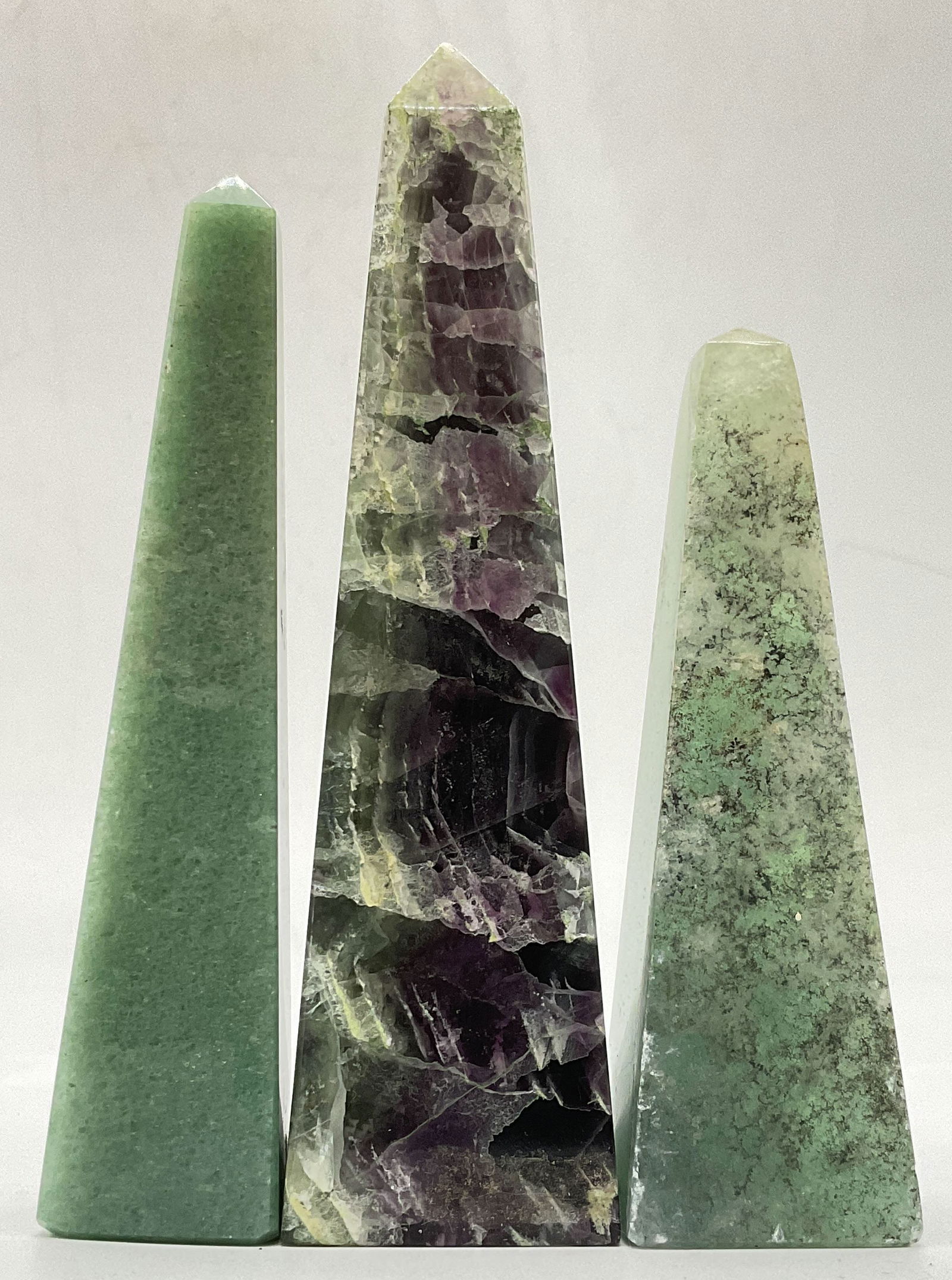 Lot 3 Natural Stone Agate Obelisks (1 of 6)