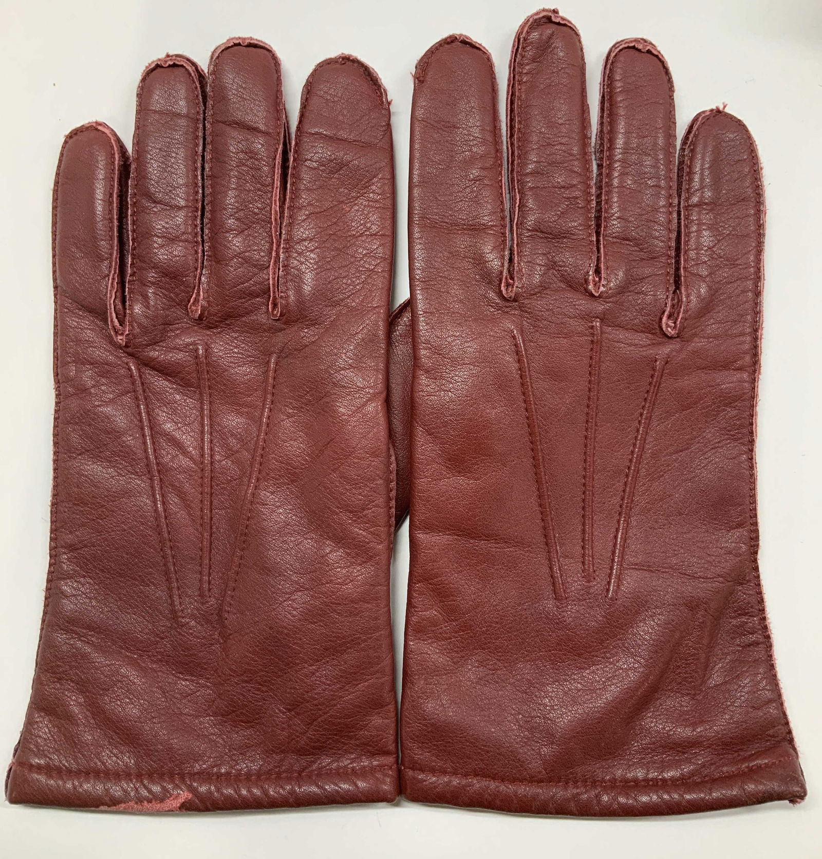 Brick red Leather gloves, XL (1 of 6)