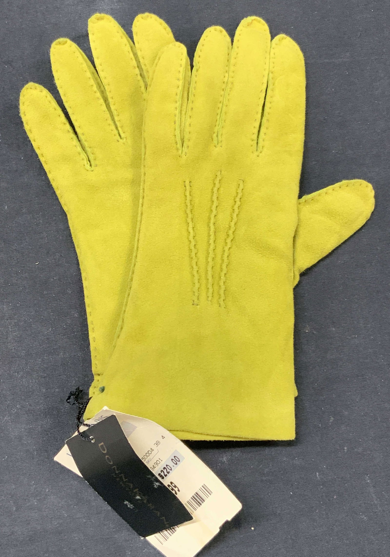 Donna Karan Suede & Cashmere Gloves NWT, Italy (1 of 9)