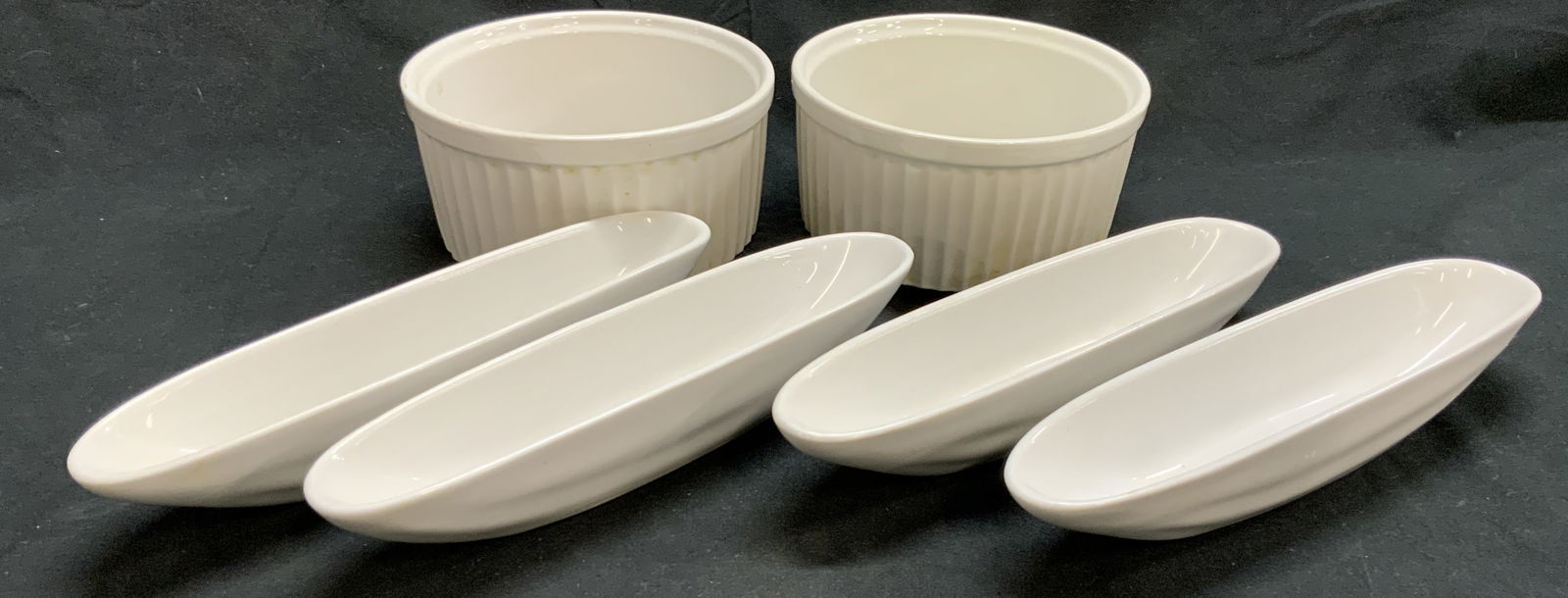 Lot 6 White Ceramic Kitchenware (1 of 8)