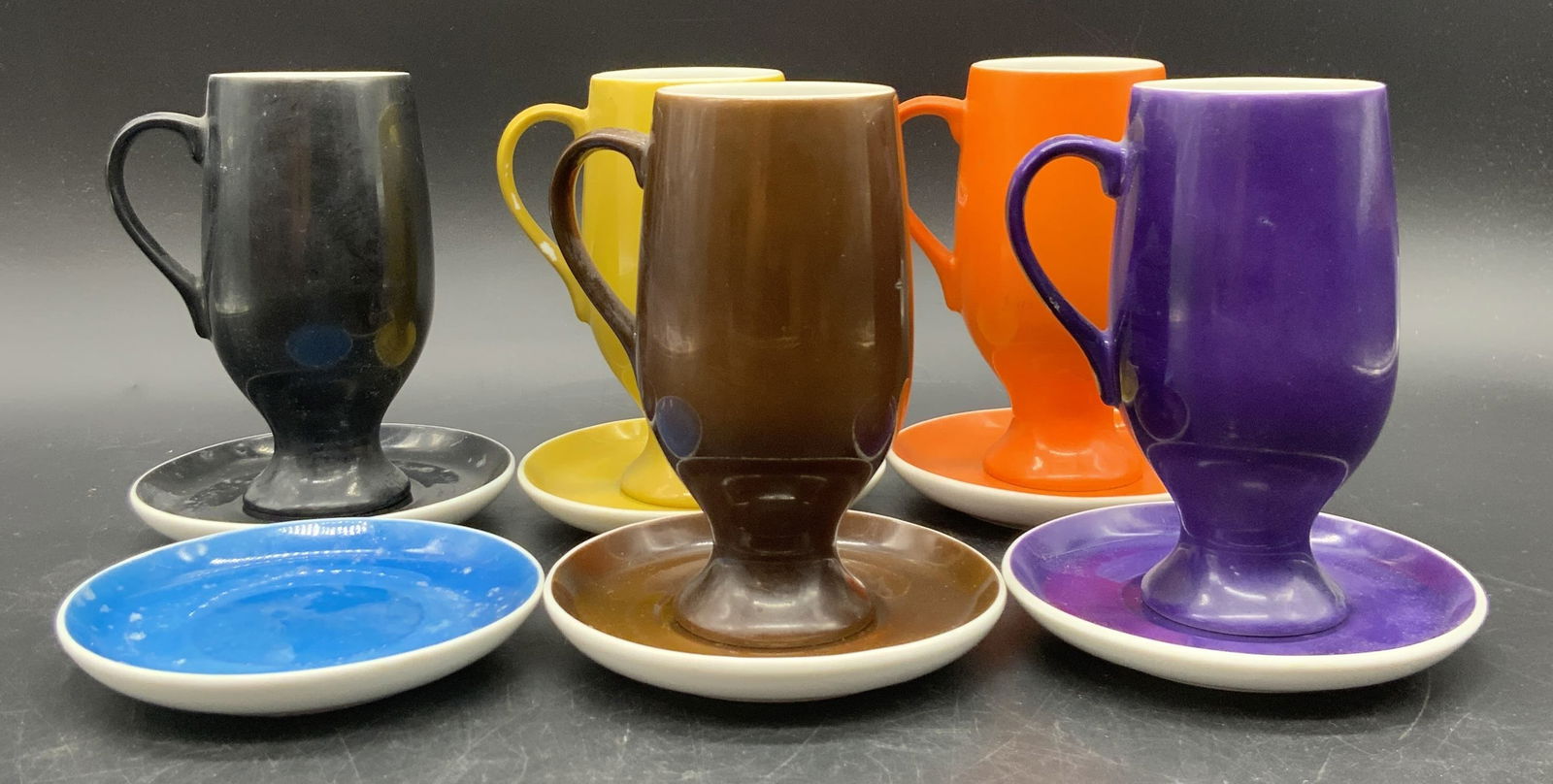 11pc SCHMID Porcelain Cups & Saucers Demitasse Set (1 of 11)