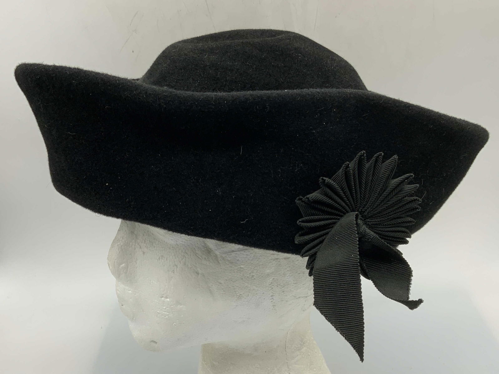 Vintage Frank Olive Black Wool Hat (1 of 8)