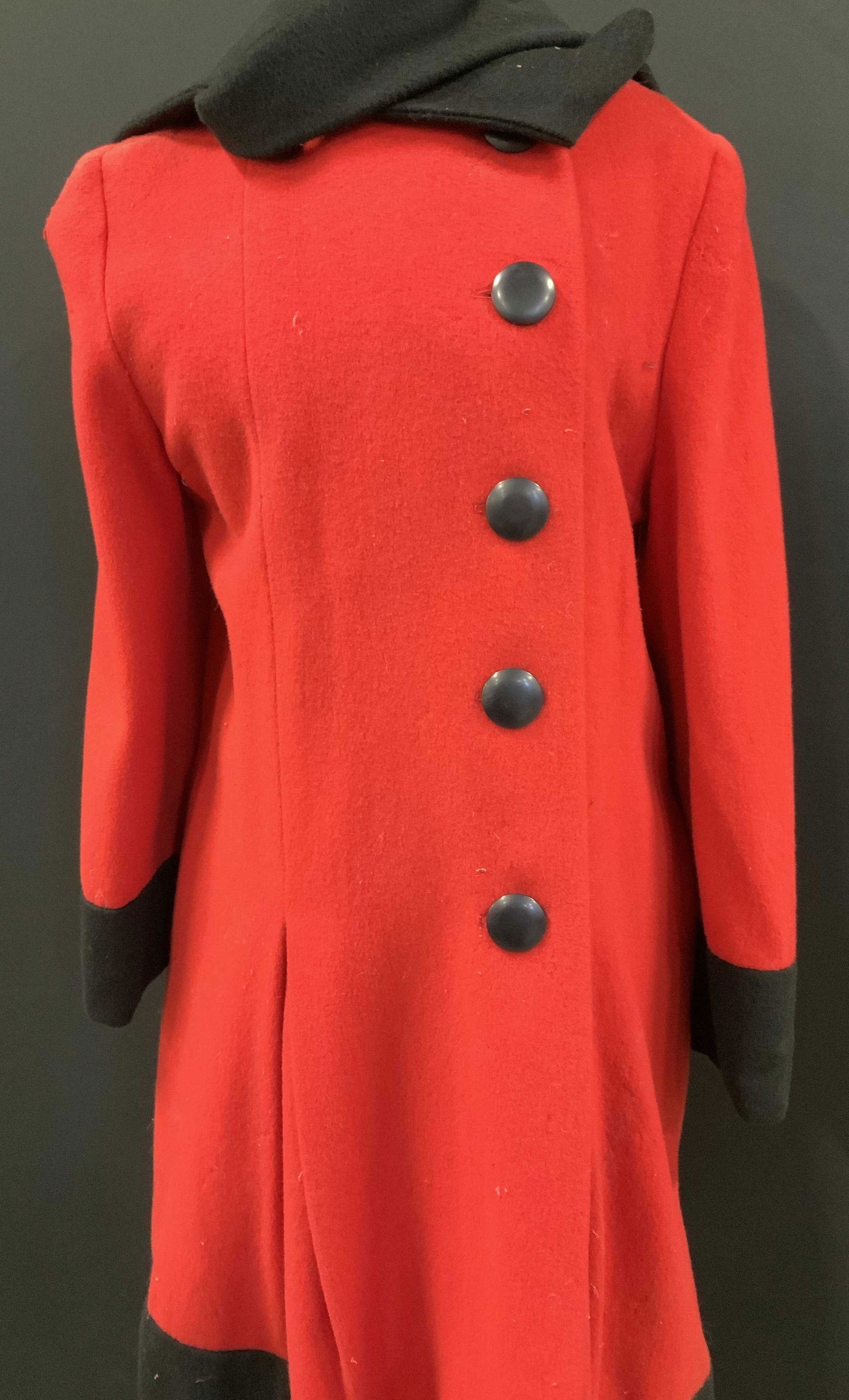 Trigere Pure Wool Vintage Red Coat, USA (1 of 12)