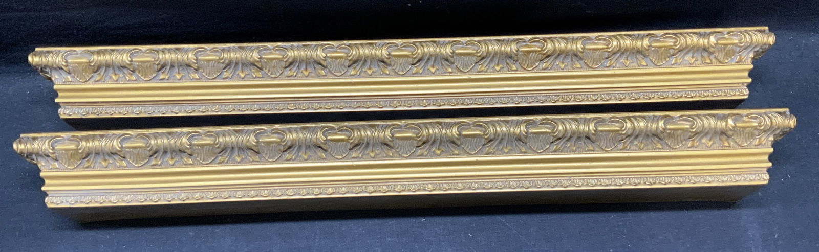 Pair Vintage Gilt Gesso Wood Carved Wall Shelves (1 of 10)