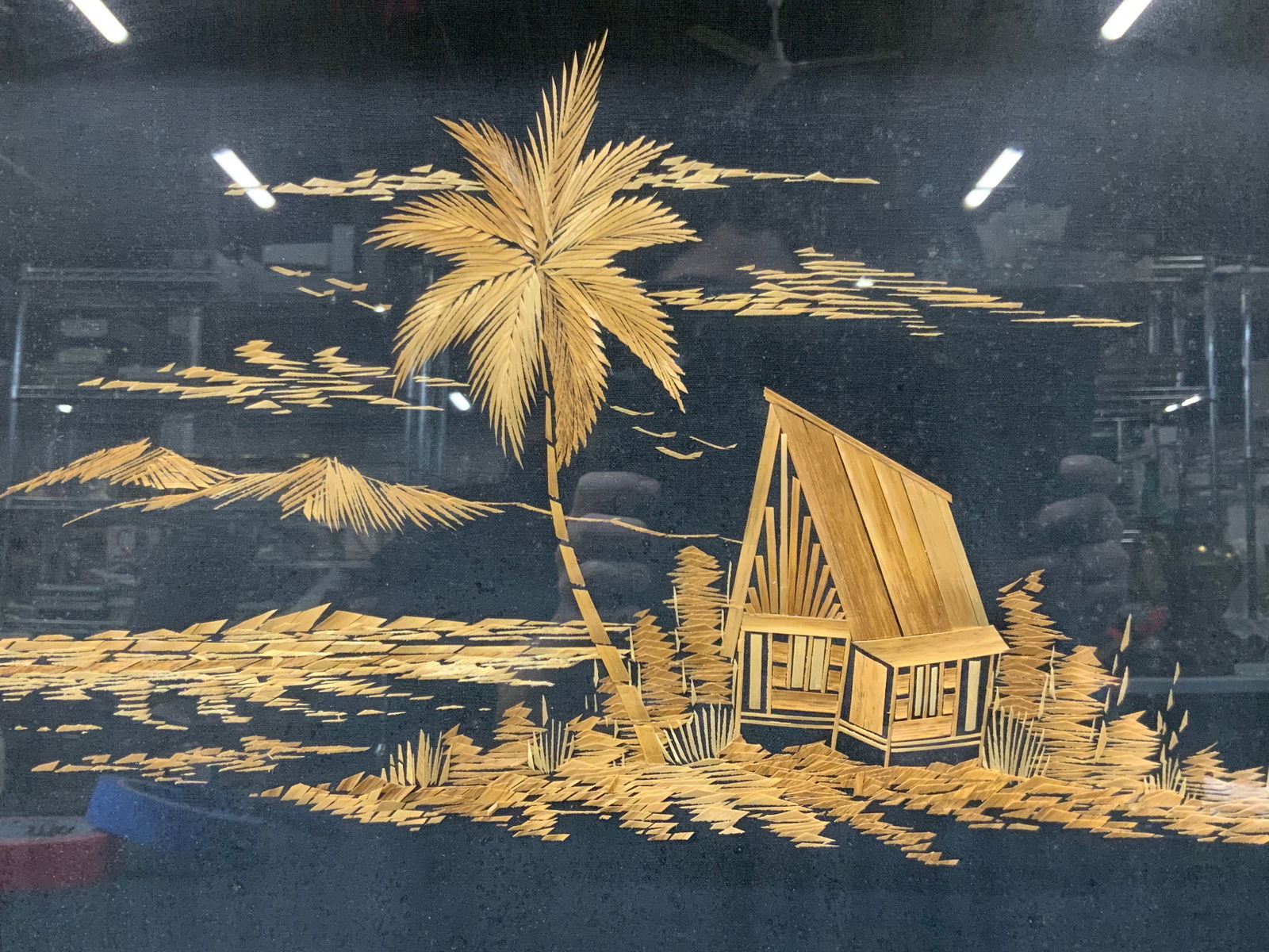 Framed Bamboo Indonesian House Wall Art (1 of 9)