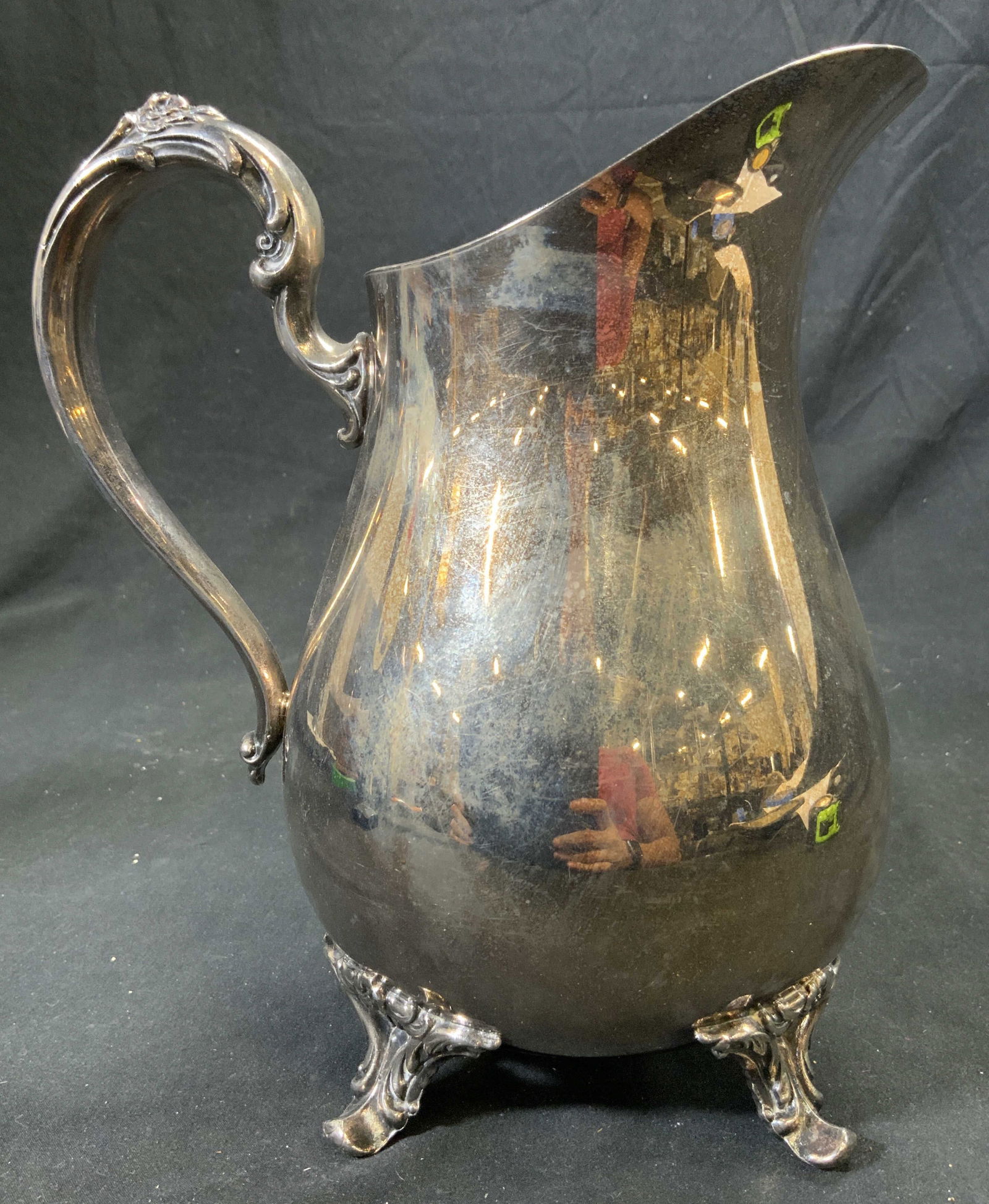INTERNATIONAL SILVER CO Footed Silverplate Pitcher (1 of 9)