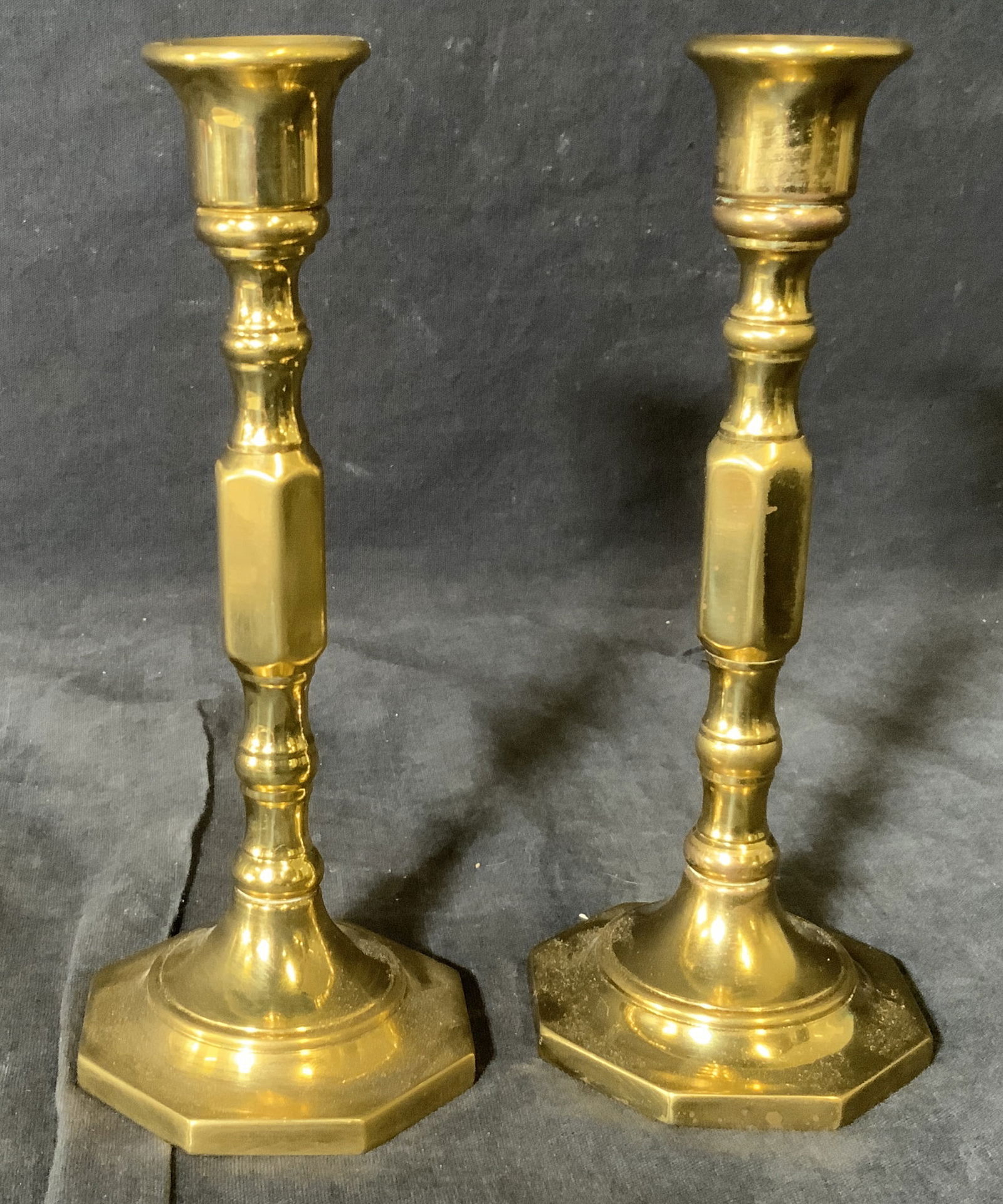 Pair Brass Candlestick Holders (1 of 6)