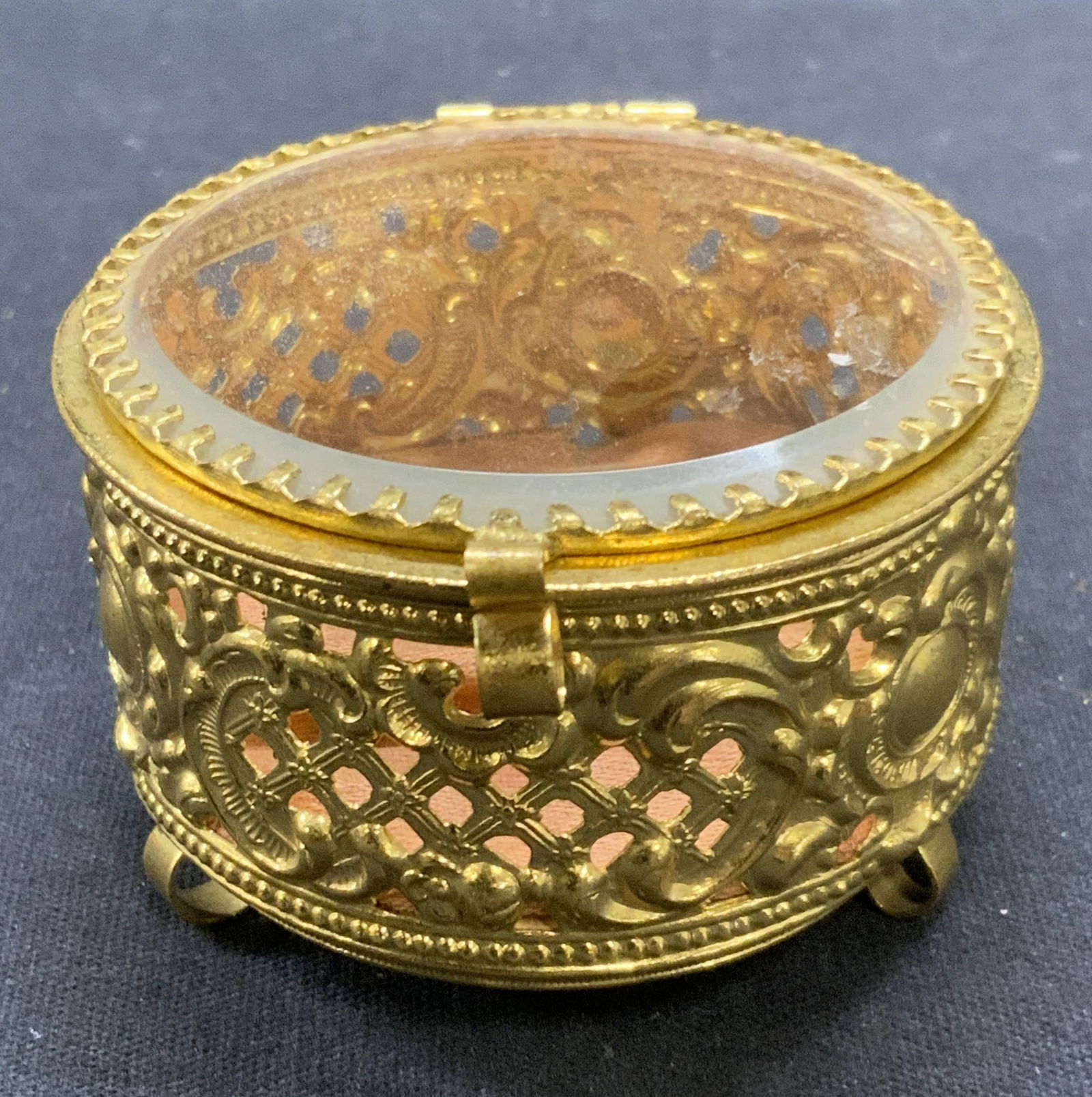 Vintage Gilt Ormolu Jewelry Casket (1 of 7)