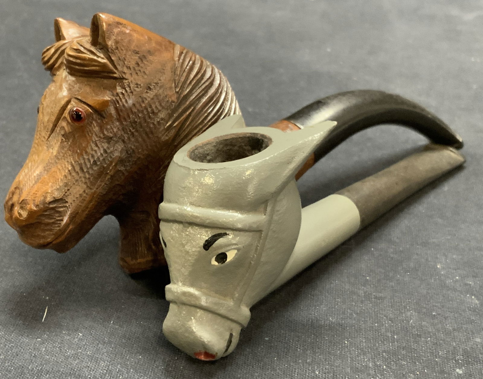 Lot 2 MARXMAN Briar Wood Horse Pipe, Italy, More (1 of 10)