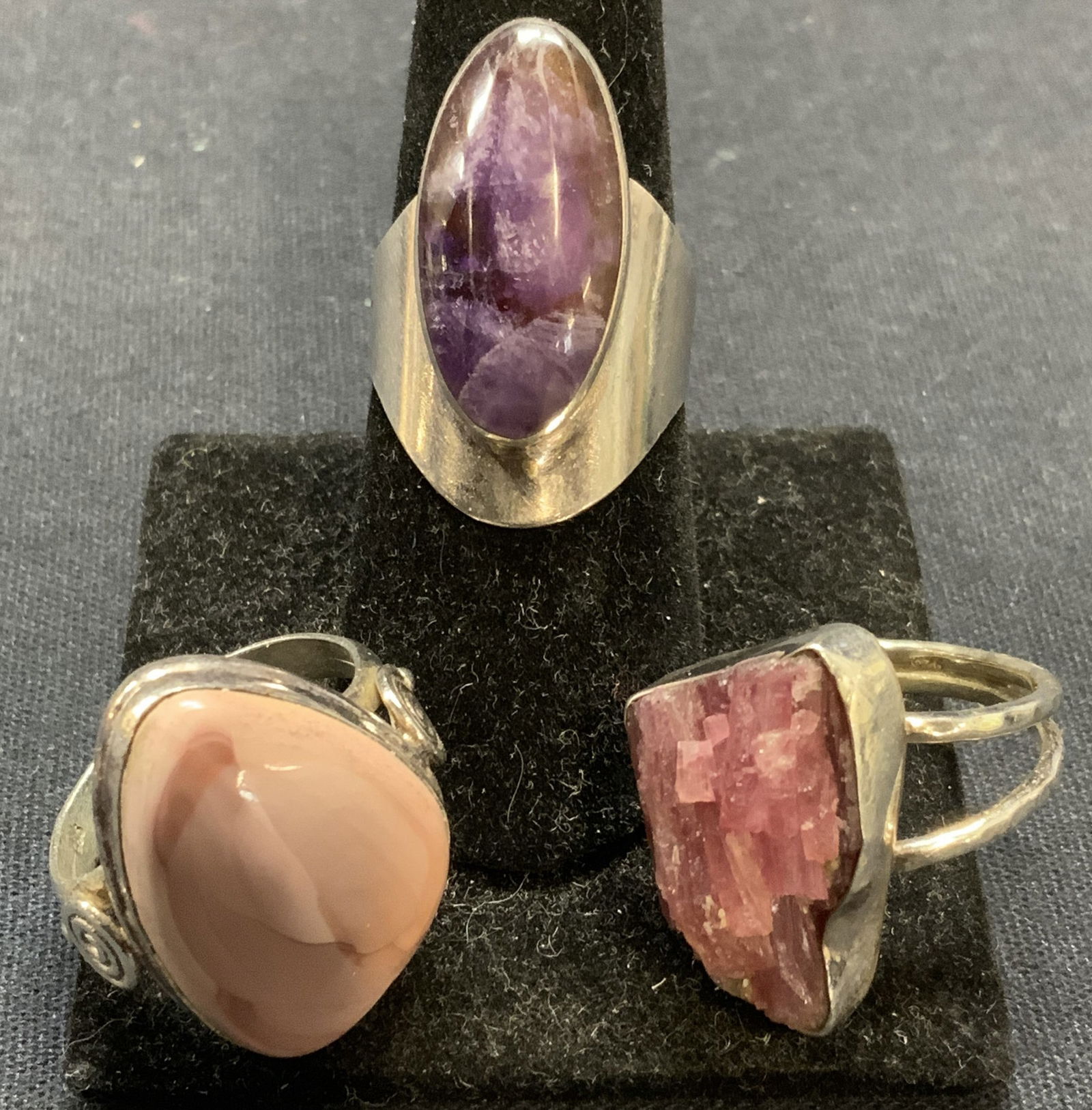 Lot 3 BARSE Sterling Silver Amethyst Ring, More (1 of 11)