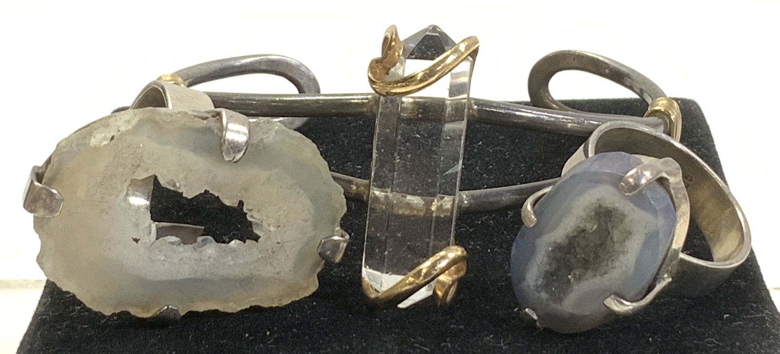 3 Handcrafted Sterling Silver Gem Rings & Bracelet (1 of 7)