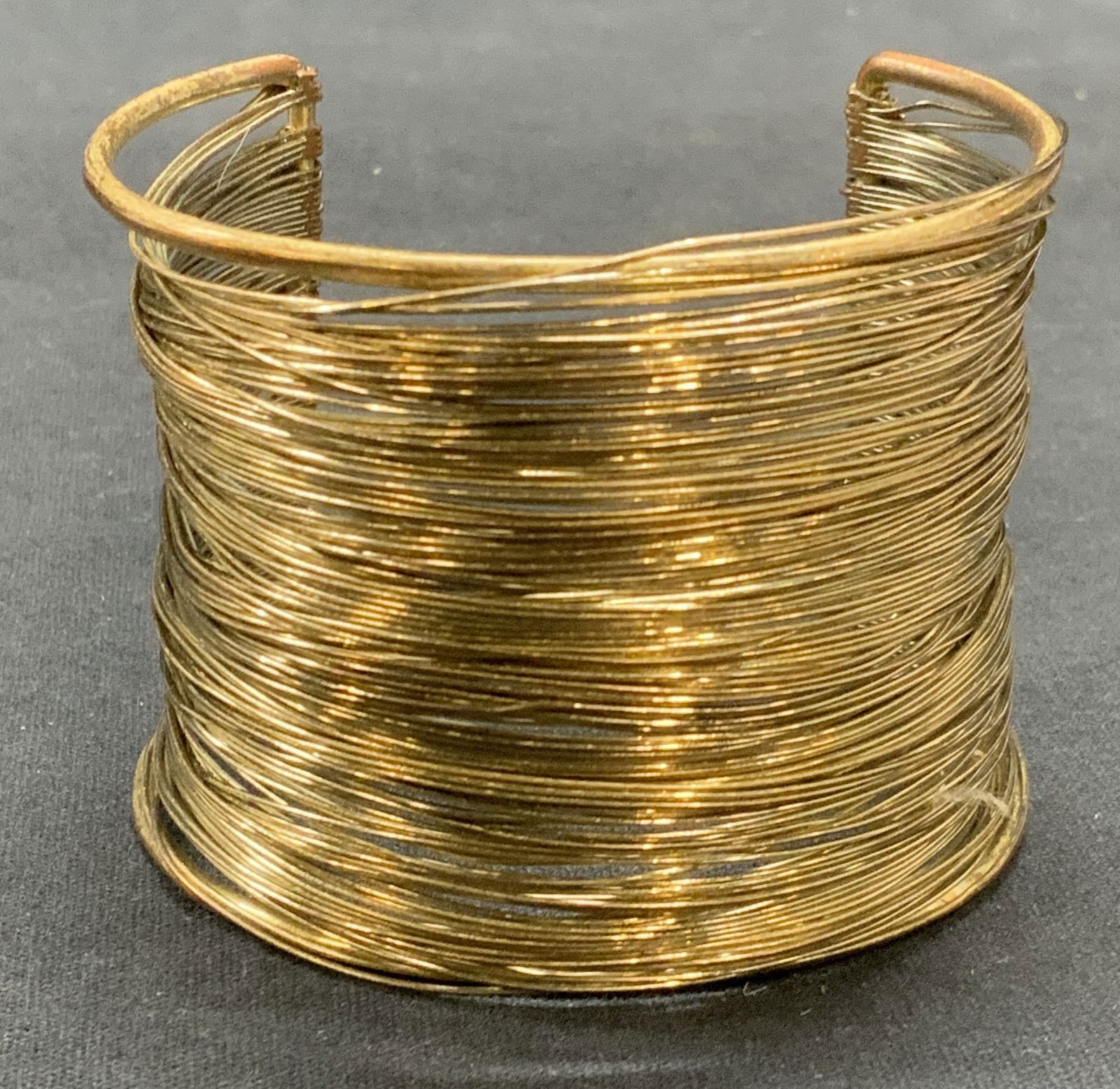 Gold Tone Wire Chunky Cuff Bracelet (1 of 6)
