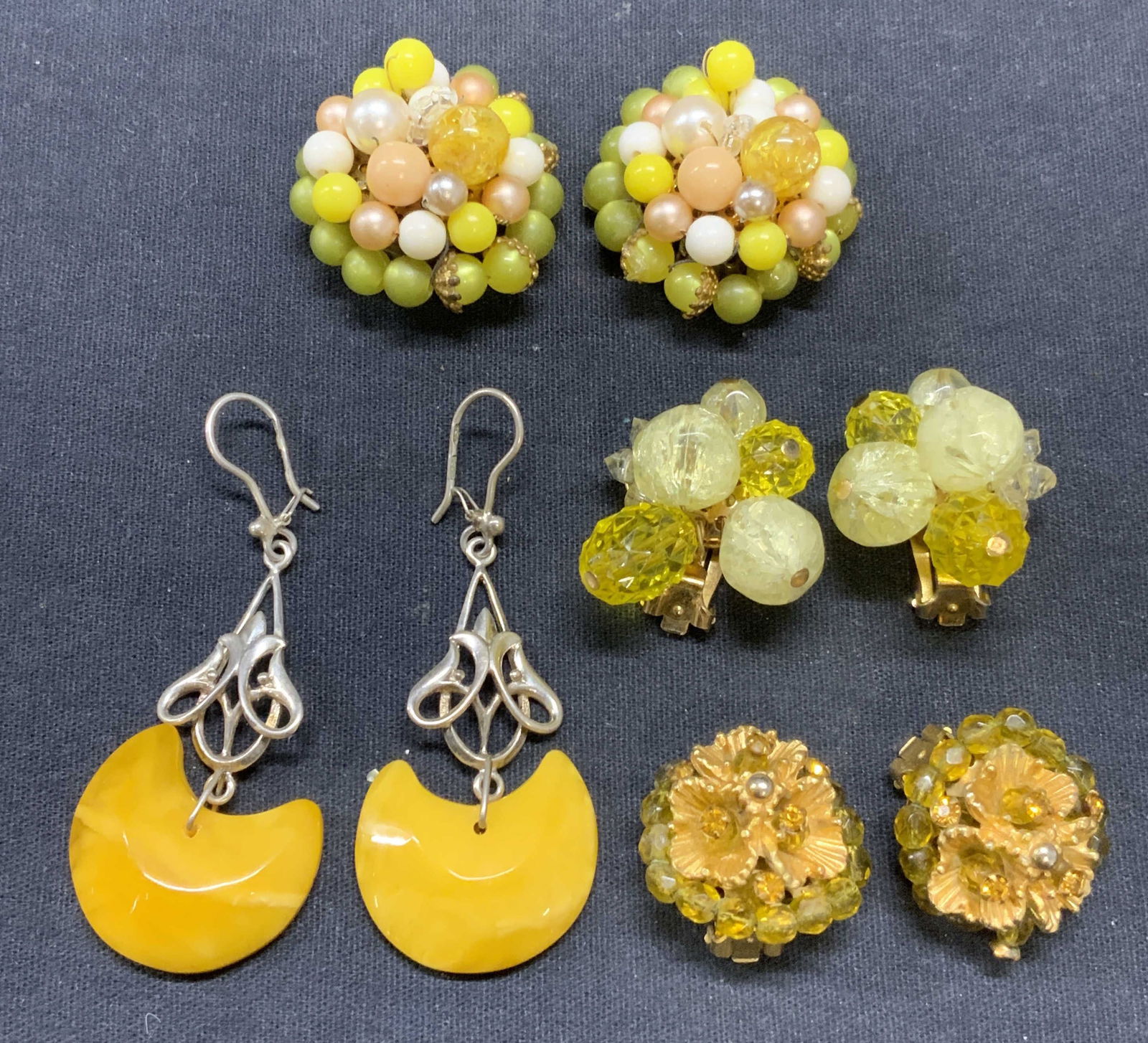 Lot 4 Hattie Carnegie Crystal Earrings, More (1 of 10)