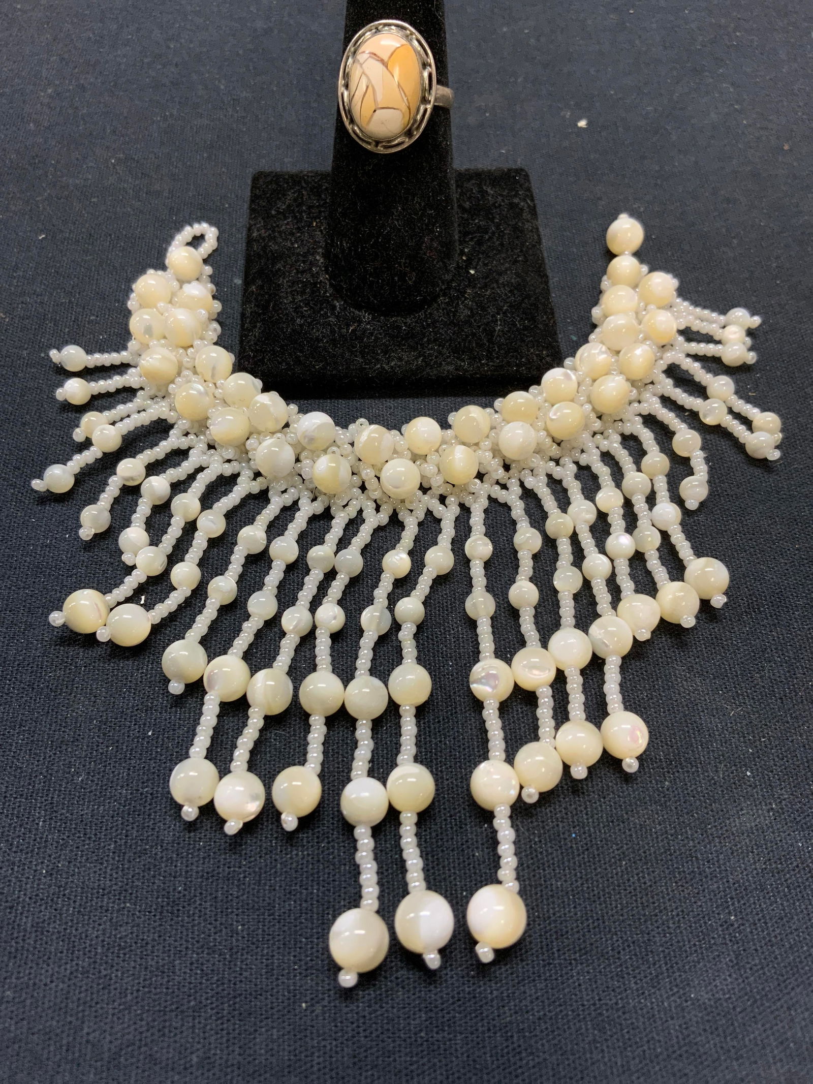 2 Sterling Silver Ring, Beaded White Bracelet (1 of 9)