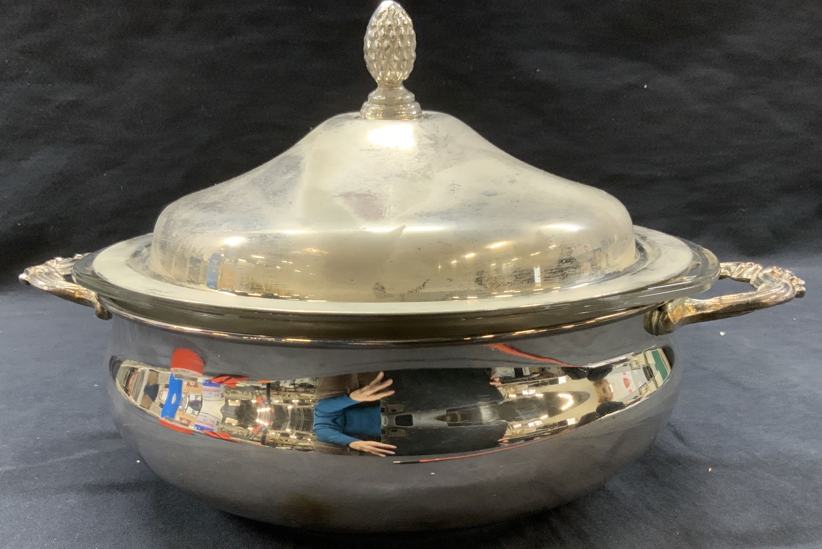 English Silver Co/Pyrex 3 Pc Covered Serving Dish (1 of 8)